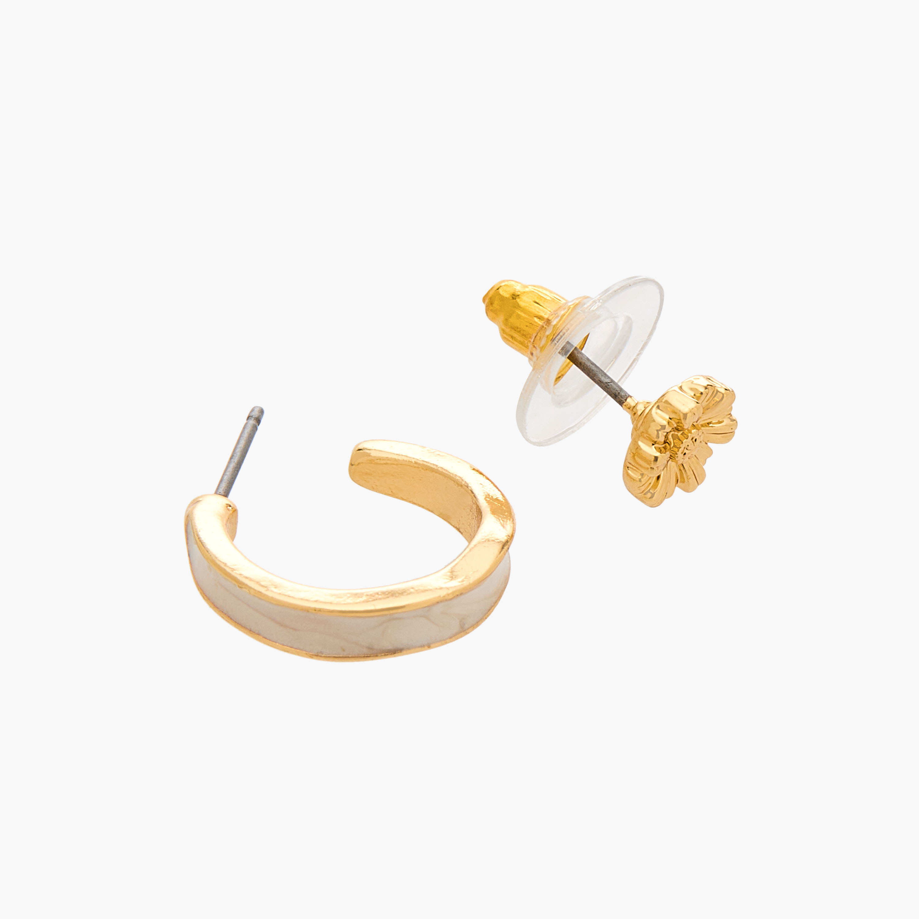 Gloo Pack of 9 Gold Tone Assorted Earrings with Pushback Closure-women-watchesandjewellery-jewellery-earrings-image-4