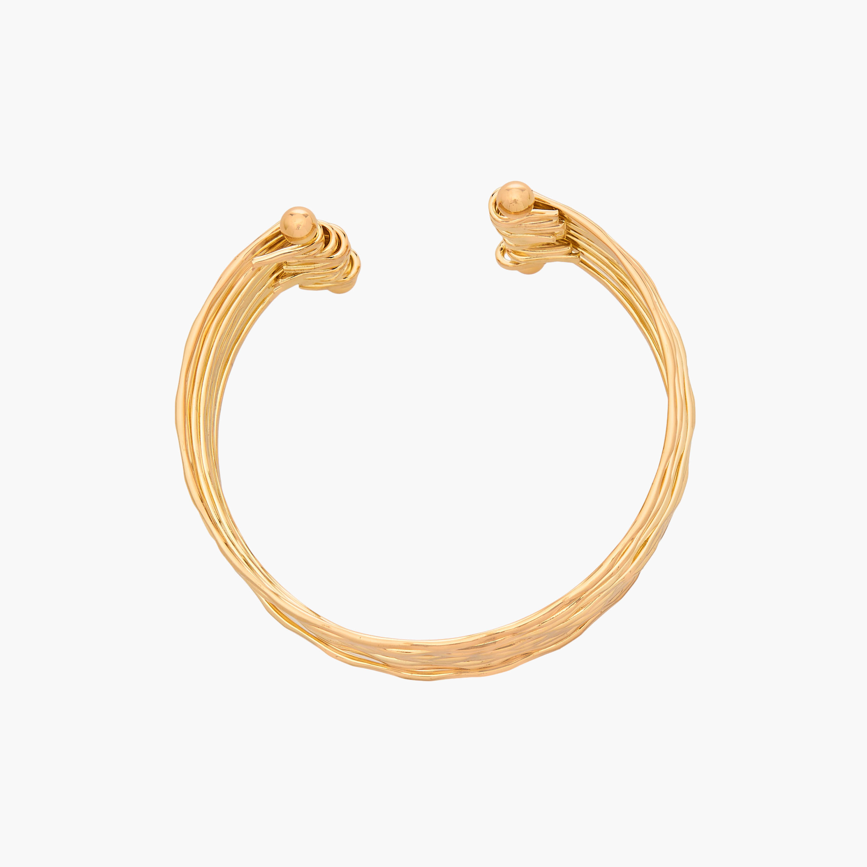 سوار مفتوح متعدد الطبقات بلون ذهبي-women-watchesandjewellery-jewellery-banglesandbracelets-image-2