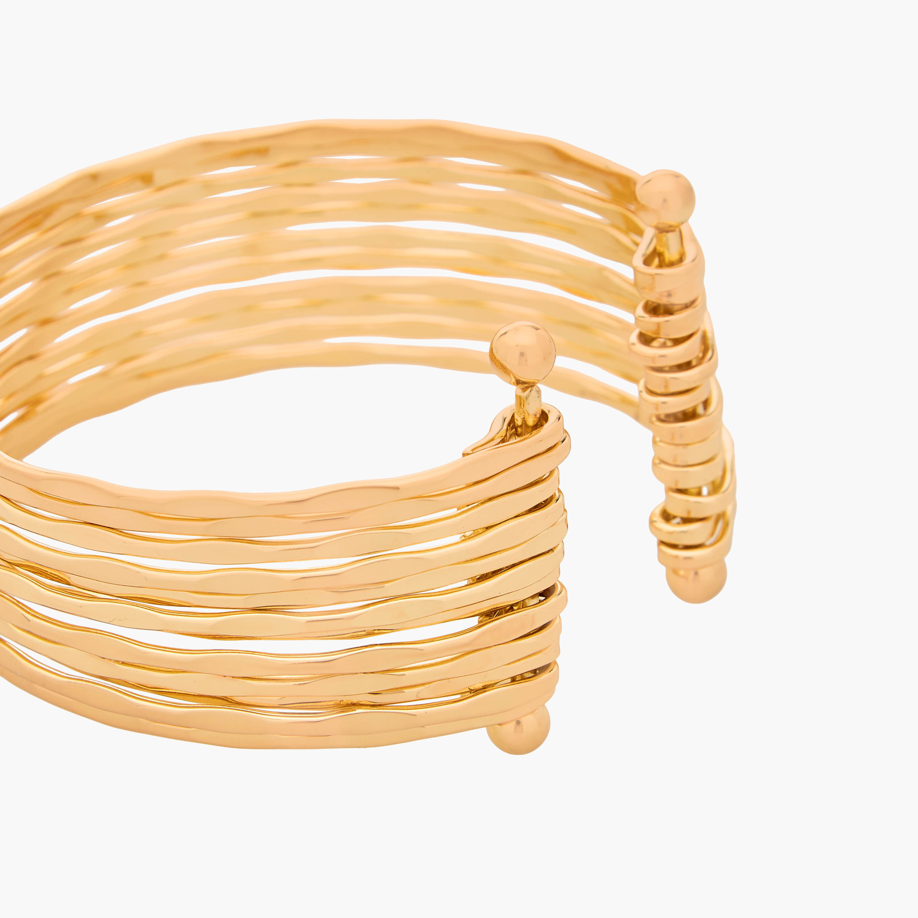 سوار مفتوح متعدد الطبقات بلون ذهبي-women-watchesandjewellery-jewellery-banglesandbracelets-image-5
