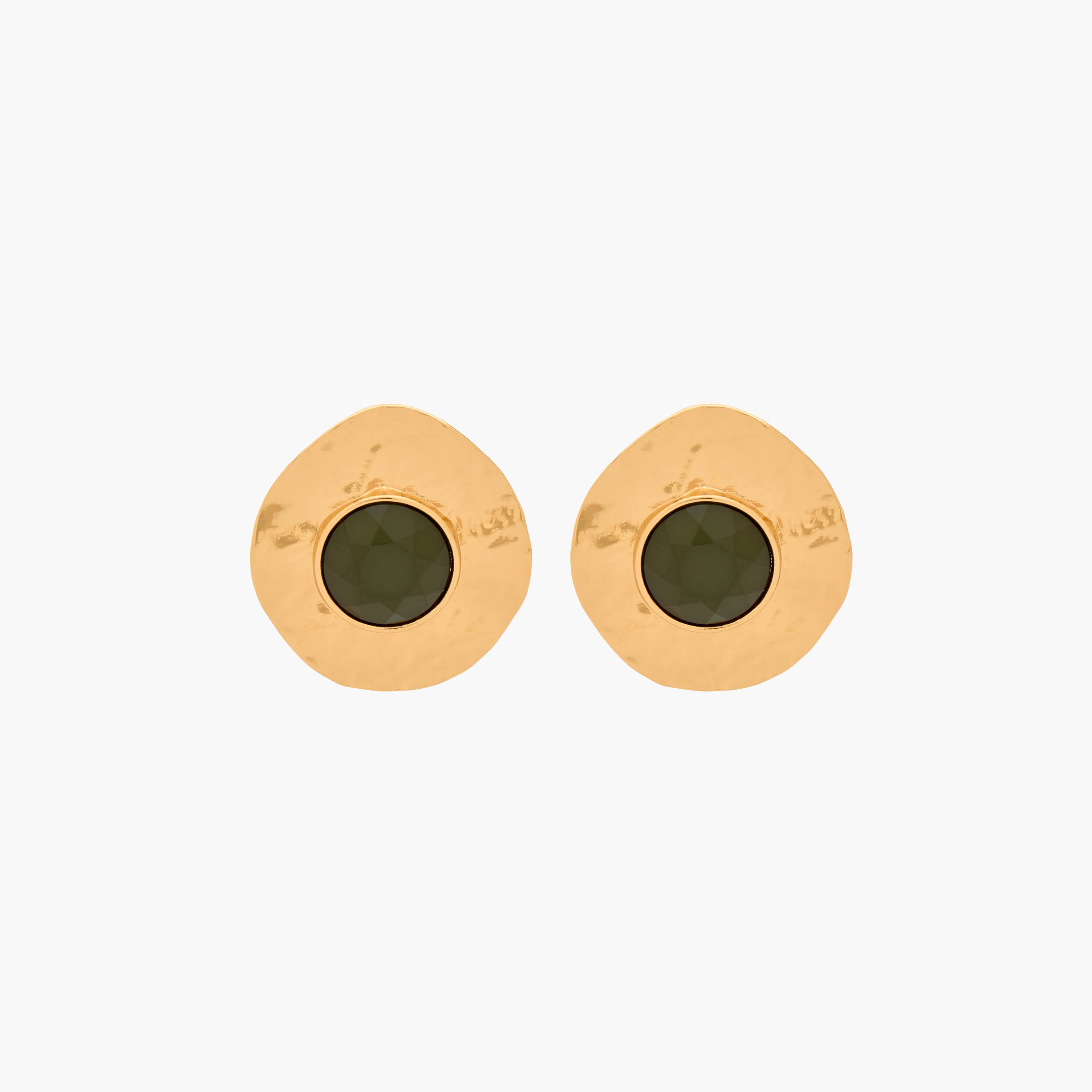 Gold Tone Embellished Stud Earrings with Pushback Closure-women-watchesandjewellery-jewellery-earrings-image-1