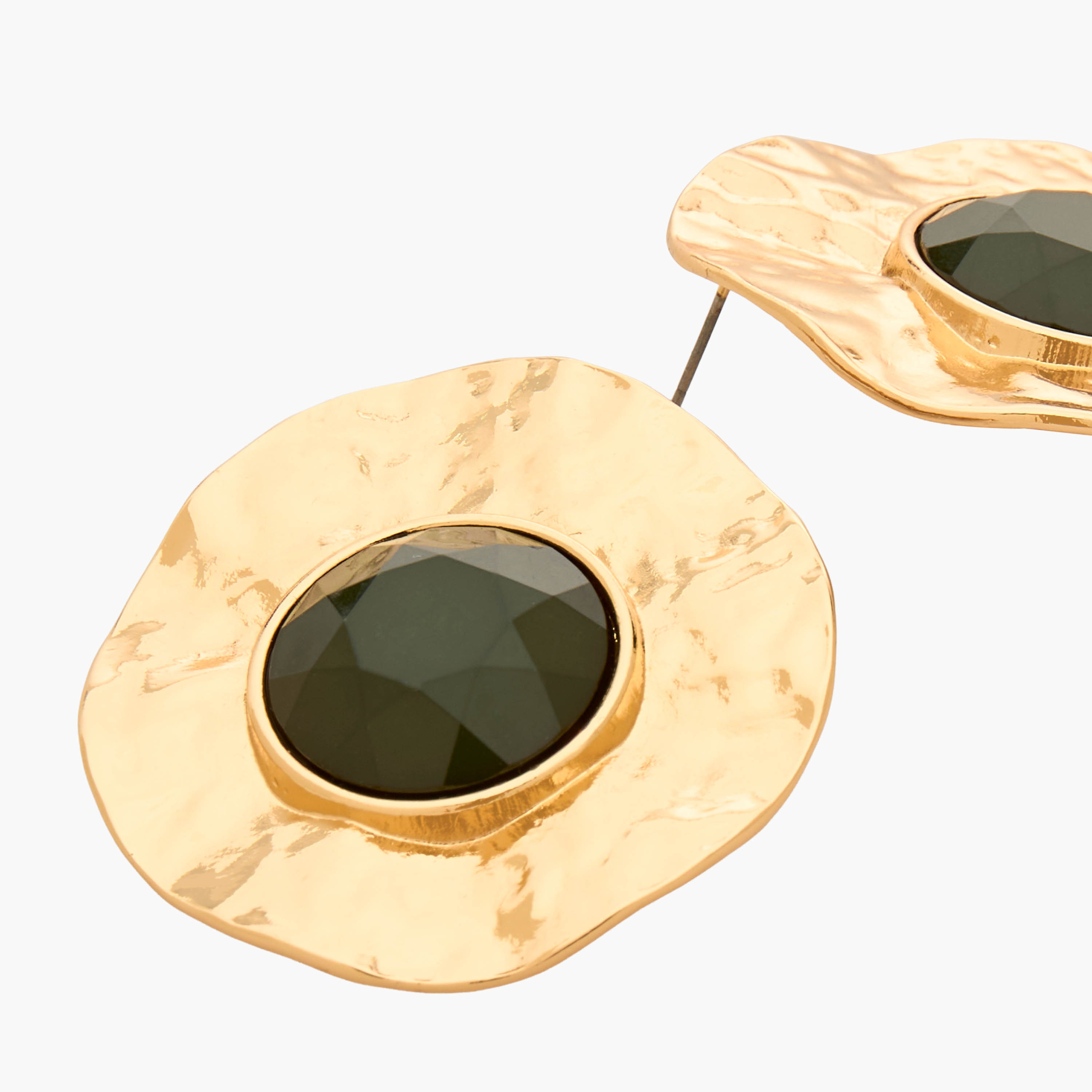 Gold Tone Embellished Stud Earrings with Pushback Closure-women-watchesandjewellery-jewellery-earrings-image-4