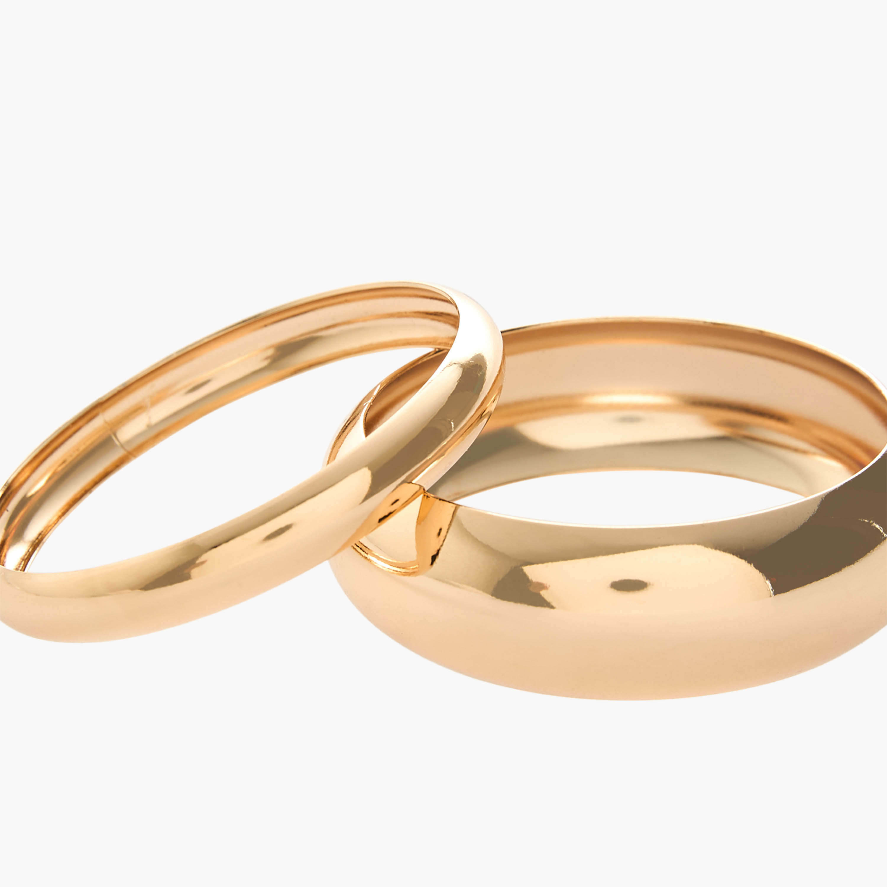 Pack of 2 Gold Tone Chunky Bangle-women-watchesandjewellery-jewellery-banglesandbracelets-image-1
