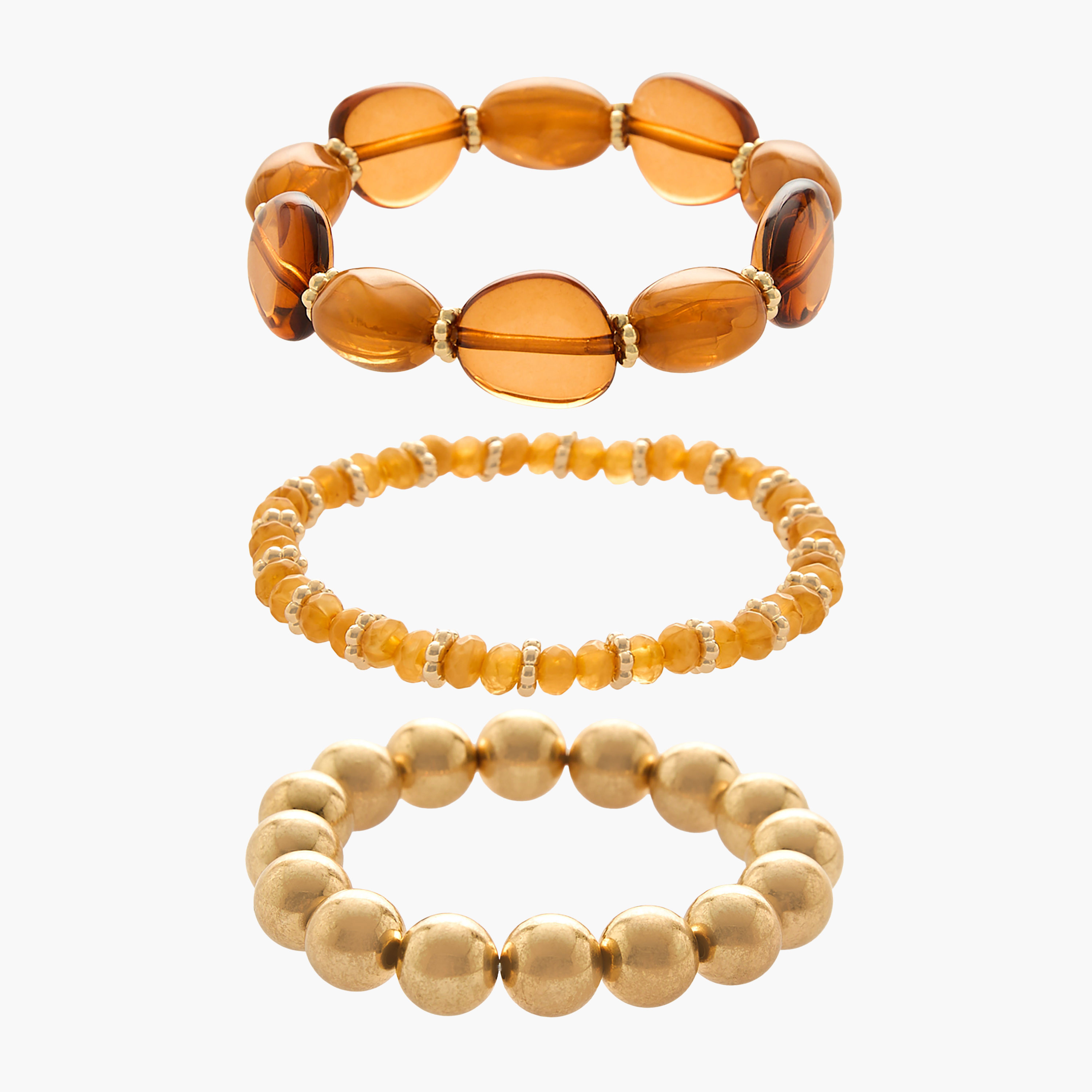 طقم أساور خرز - 3 قطع-women-watchesandjewellery-jewellery-banglesandbracelets-image-1