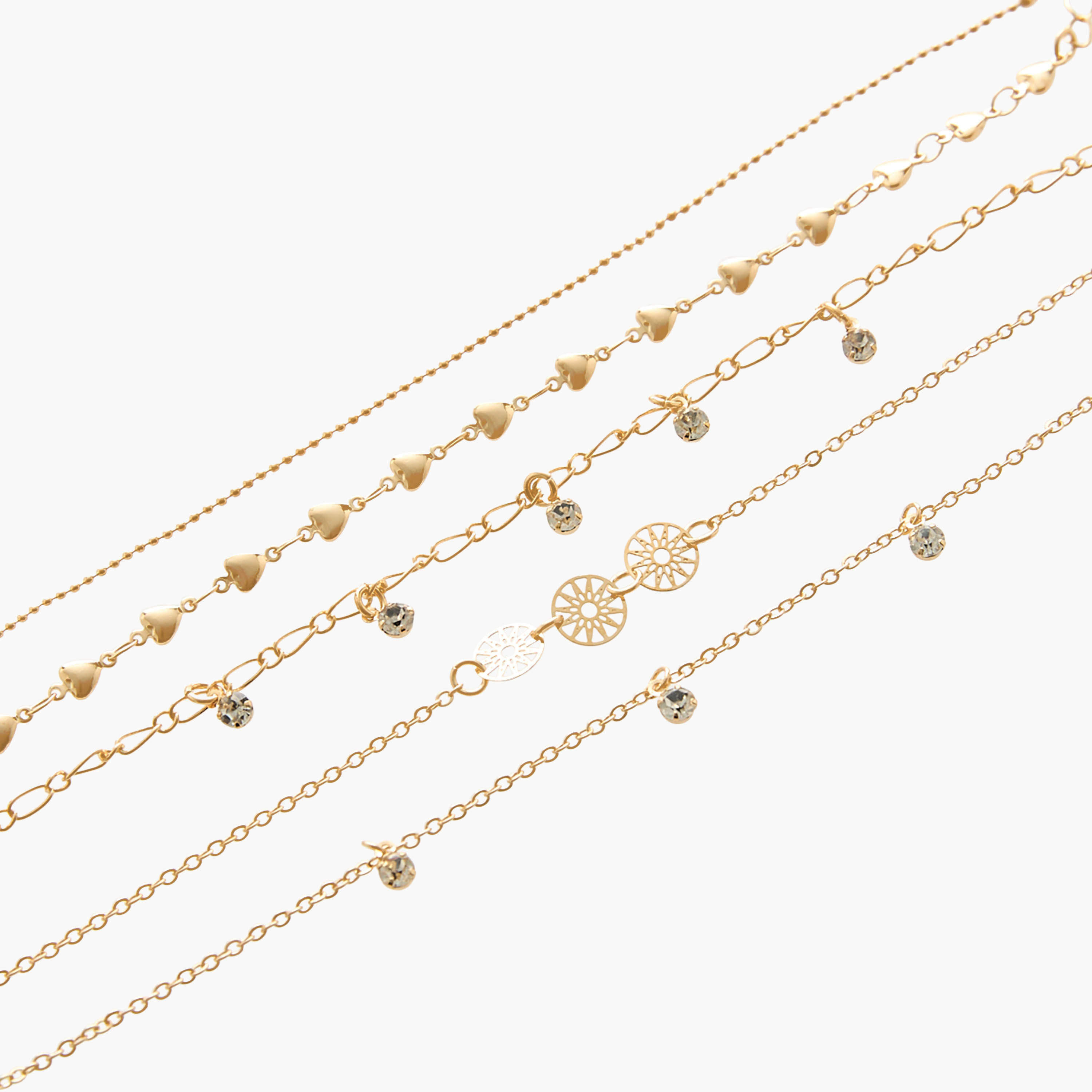 Pack of 5 Gold Tone Assorted Bracelet-women-watchesandjewellery-jewellery-banglesandbracelets-image-13