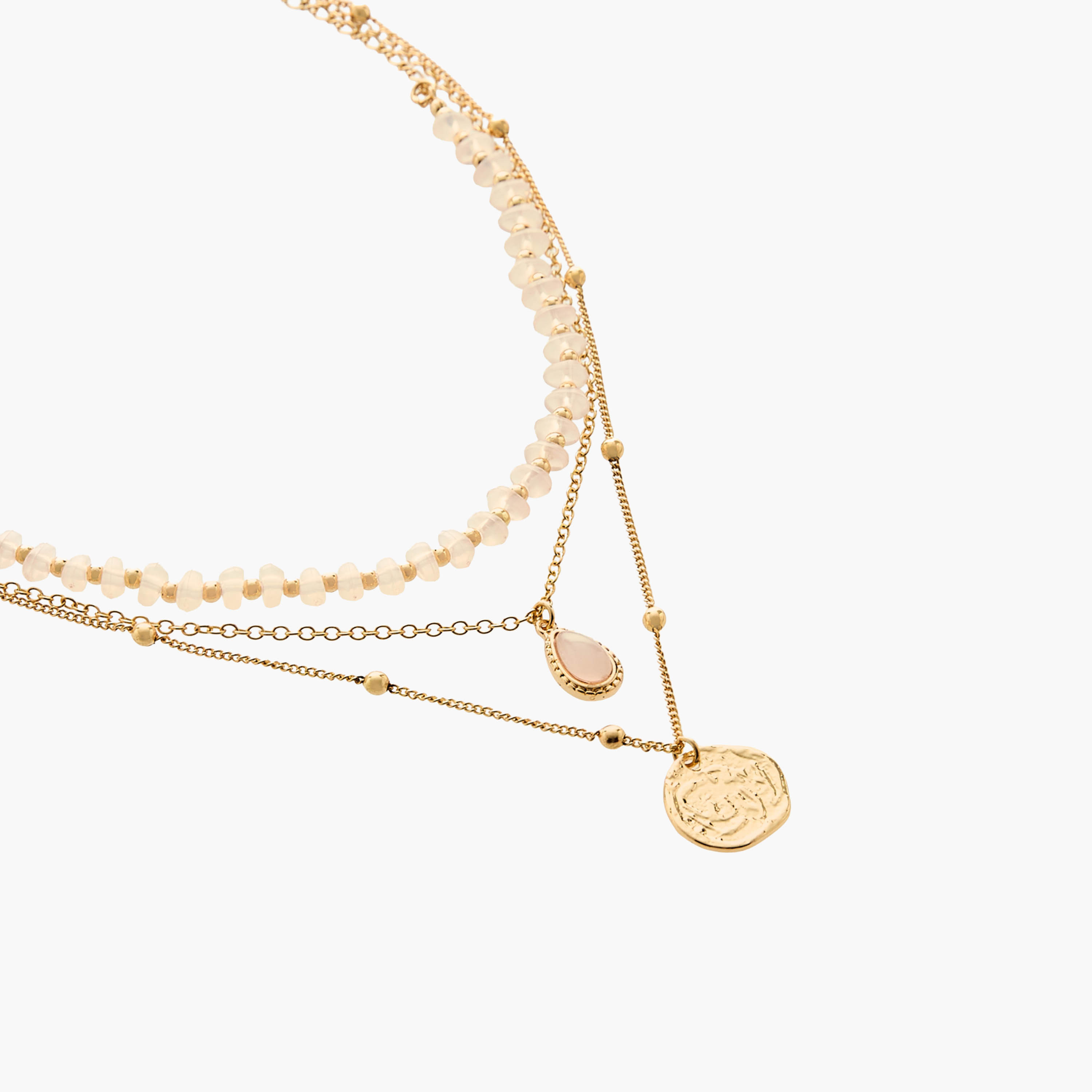 عقد متعدد الطبقات بلون ذهبي مع تعليقة عملة-women-watchesandjewellery-jewellery-necklacesandpendants-image-3
