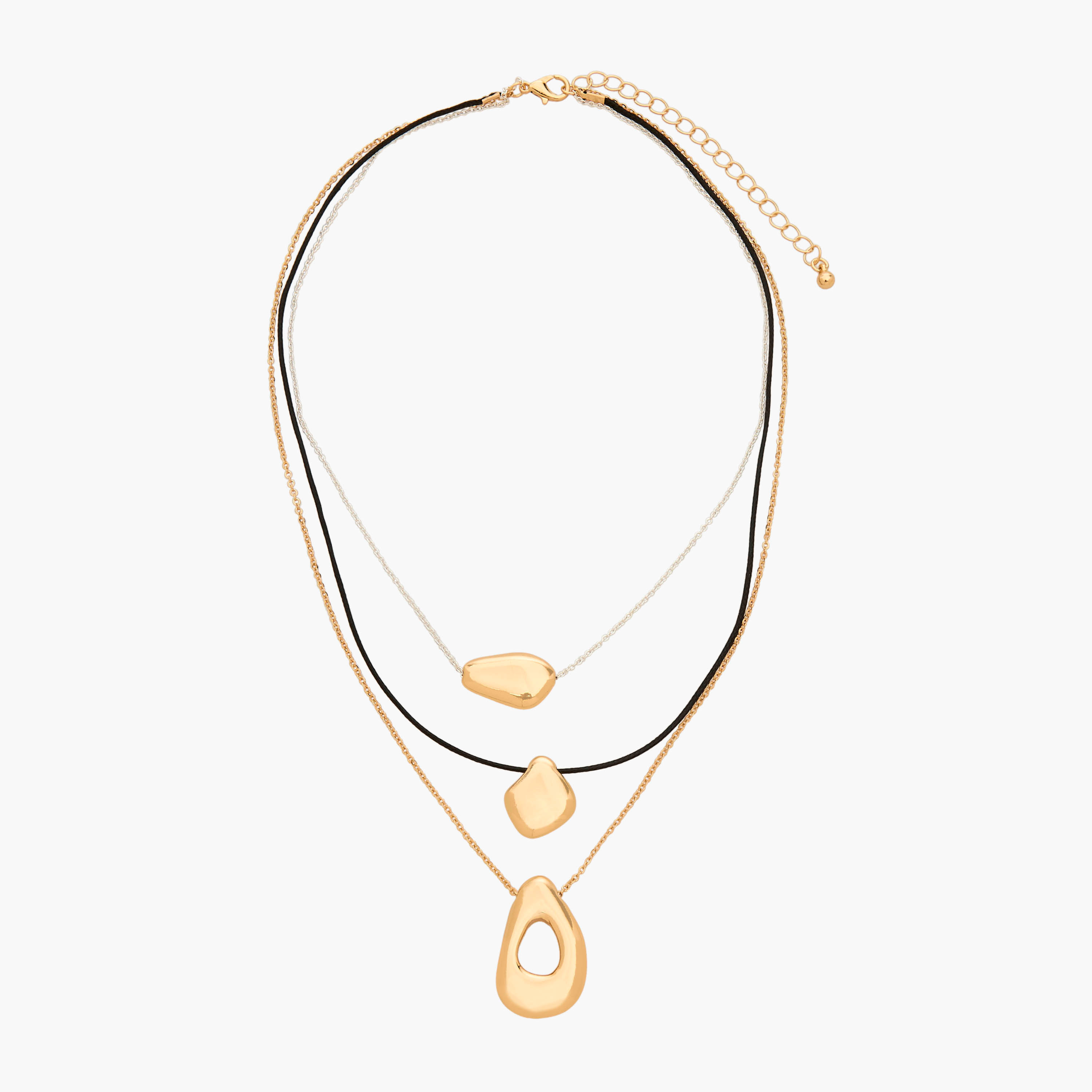 عقد ميتاليك ثلاثي الطبقات-women-watchesandjewellery-jewellery-necklacesandpendants-image-1