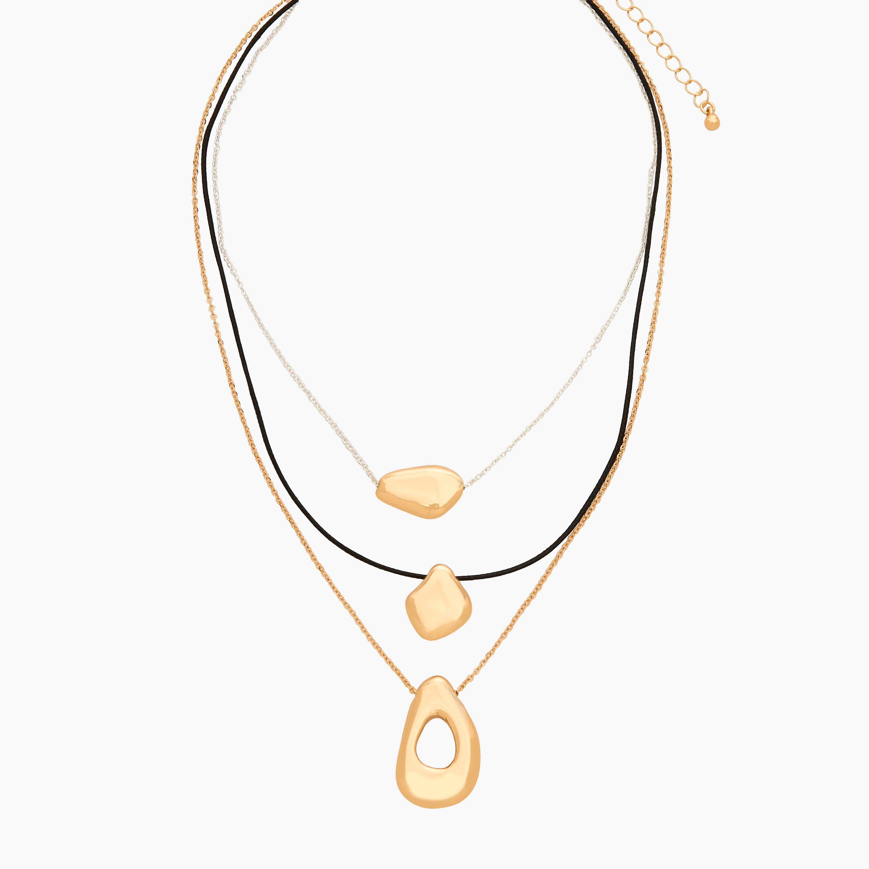عقد ميتاليك ثلاثي الطبقات-women-watchesandjewellery-jewellery-necklacesandpendants-image-2