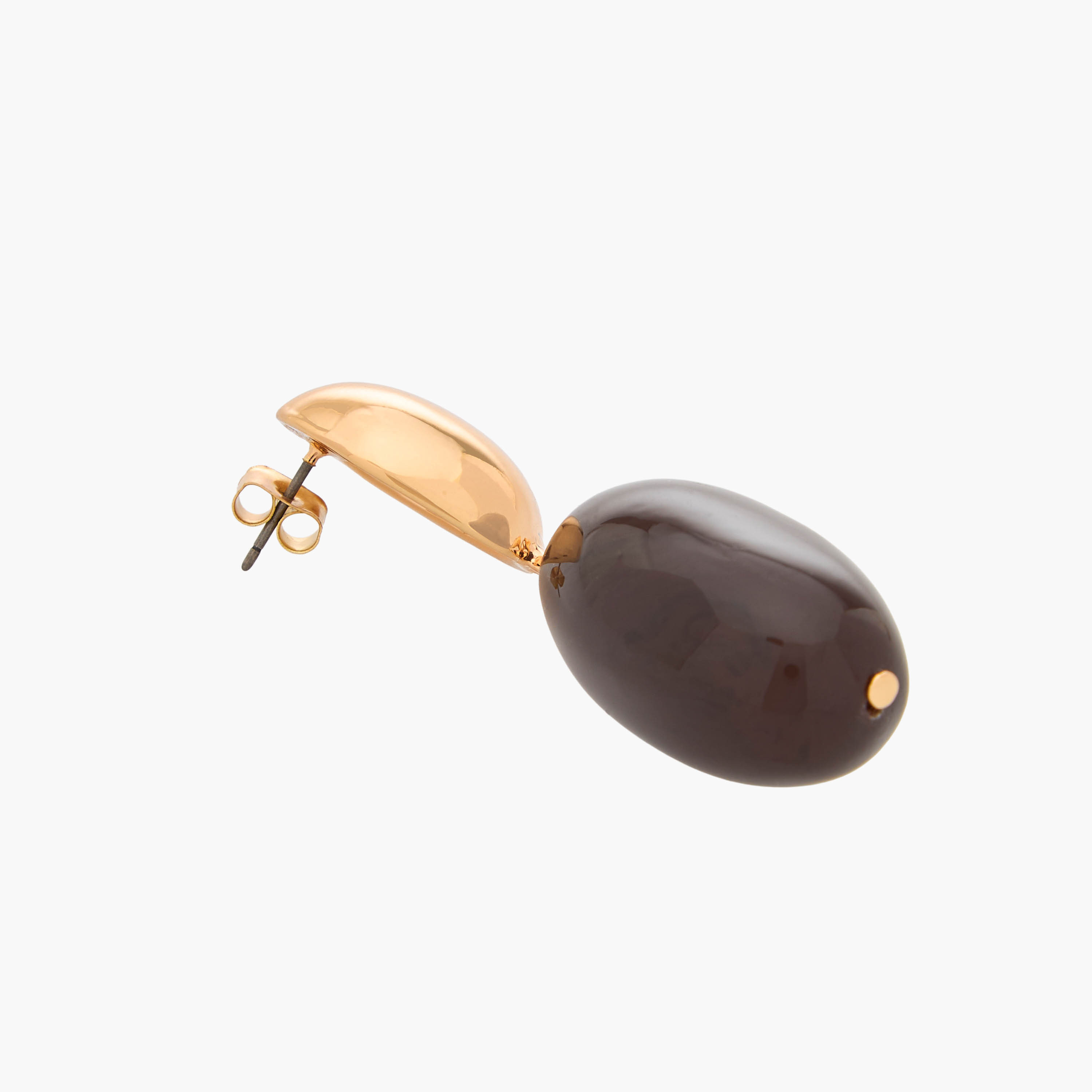 Gold Tone Resin Accent Drop Earrings with Pushback Closure-women-watchesandjewellery-jewellery-earrings-image-4