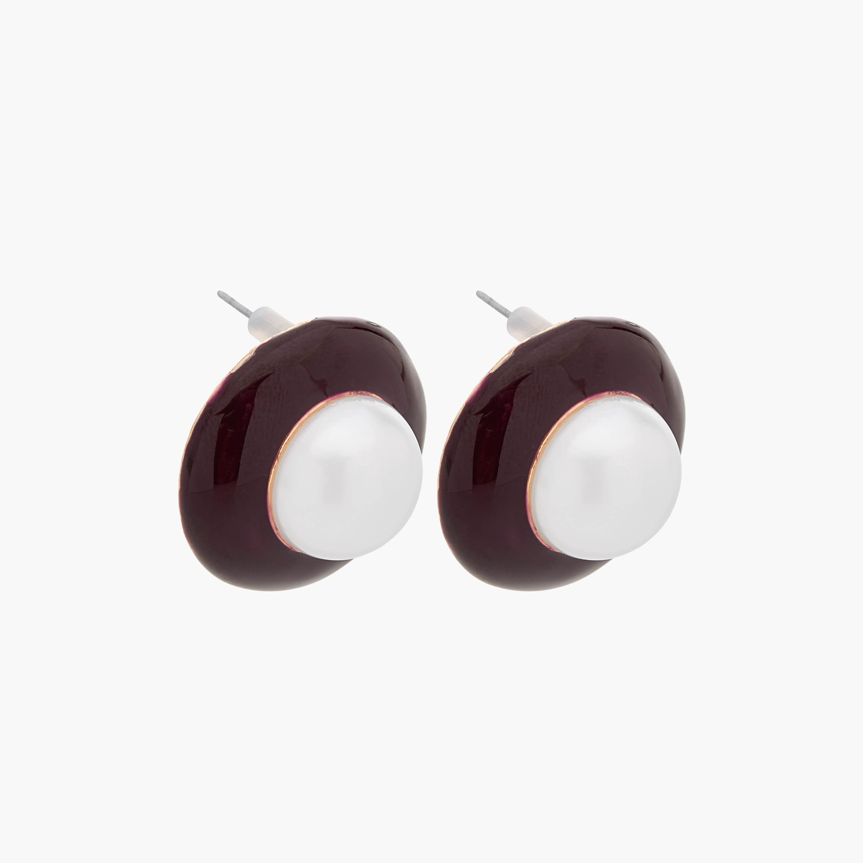 Resin Embellished Stud Earrings with Pushback Closure-women-watchesandjewellery-jewellery-earrings-image-2