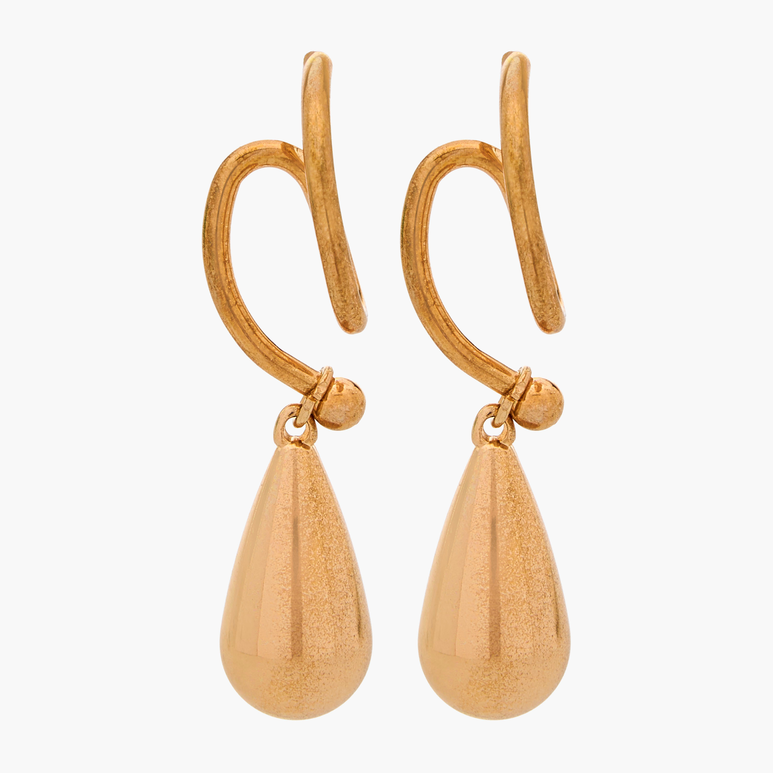 حلقان دمعة باللون الذهبي بمكبس إغلاق خلفي-women-watchesandjewellery-jewellery-earrings-image-1