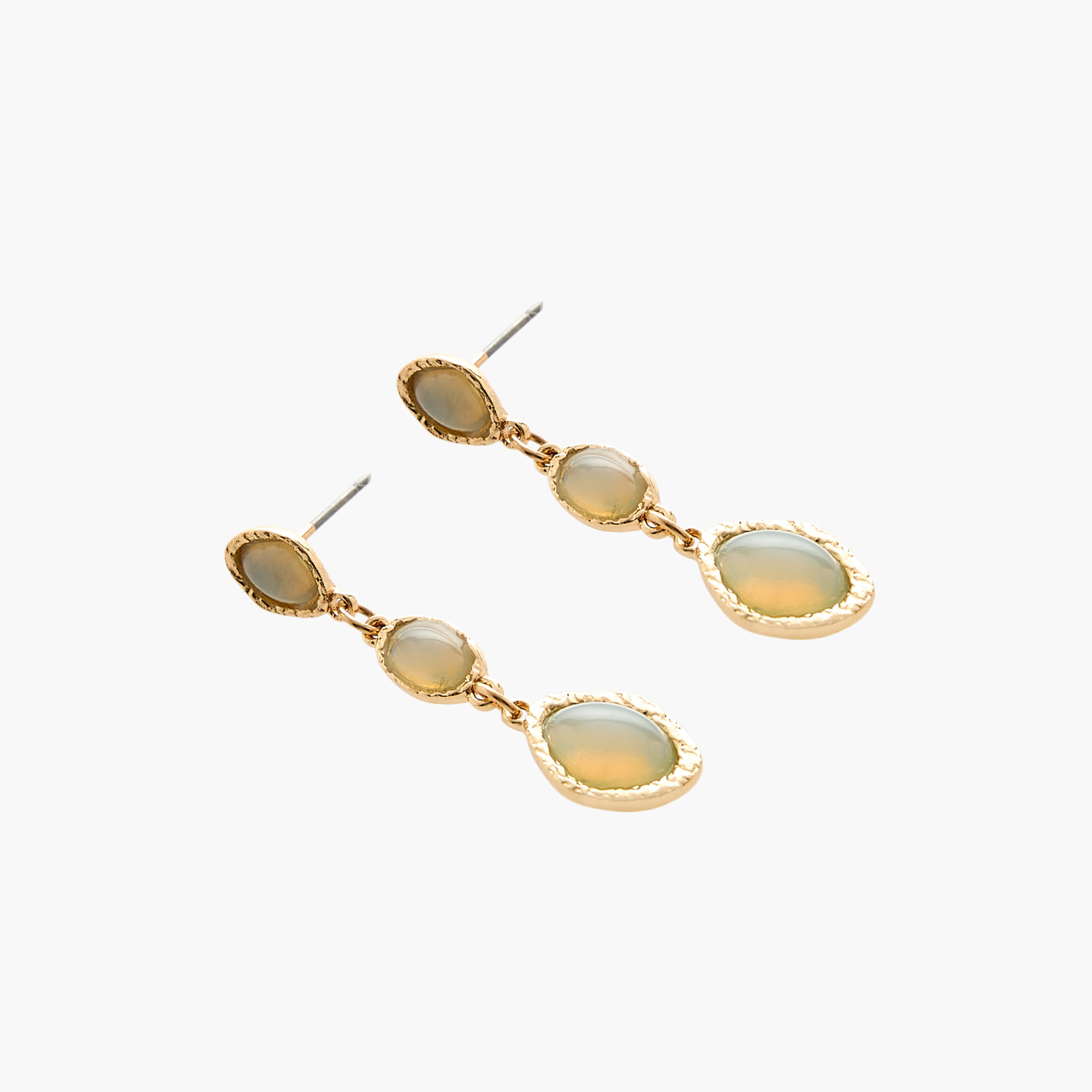 Pack of 3 Gold Tone Stone Earrings with Pushback Closure-women-watchesandjewellery-jewellery-earrings-image-2