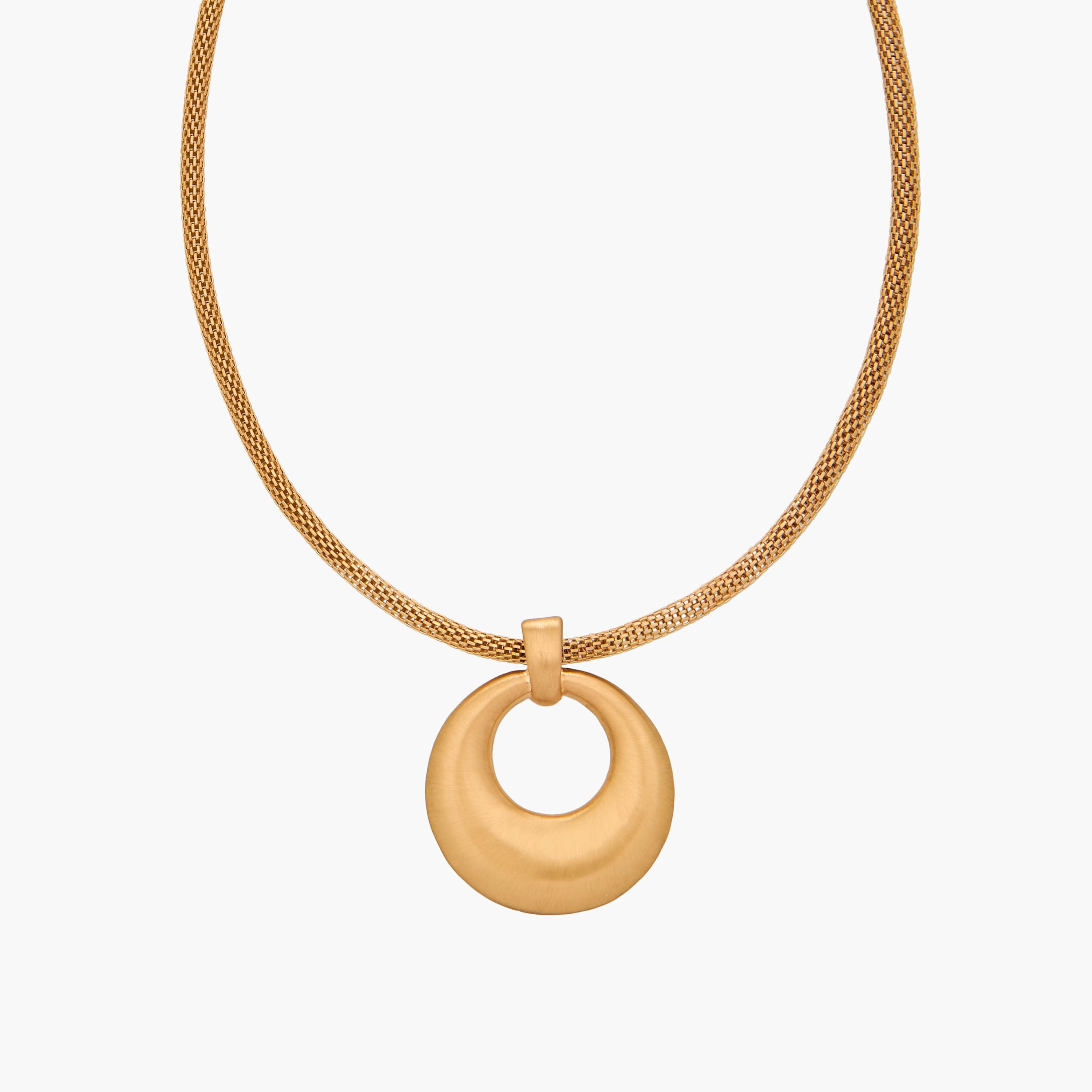 عقد ذهبي اللون بدلاية مستديرة-women-watchesandjewellery-jewellery-necklacesandpendants-image-2