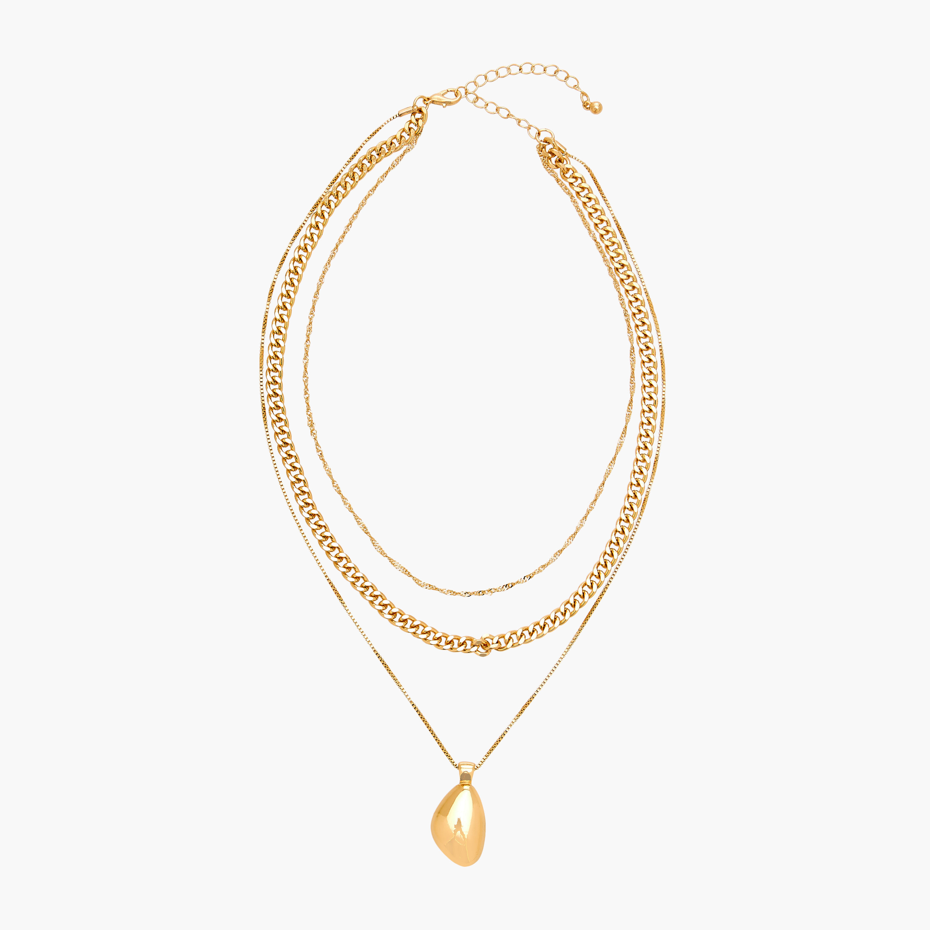عقد ميتاليك متعدد الطبقات بدلاية من جلو-women-watchesandjewellery-jewellery-necklacesandpendants-image-1