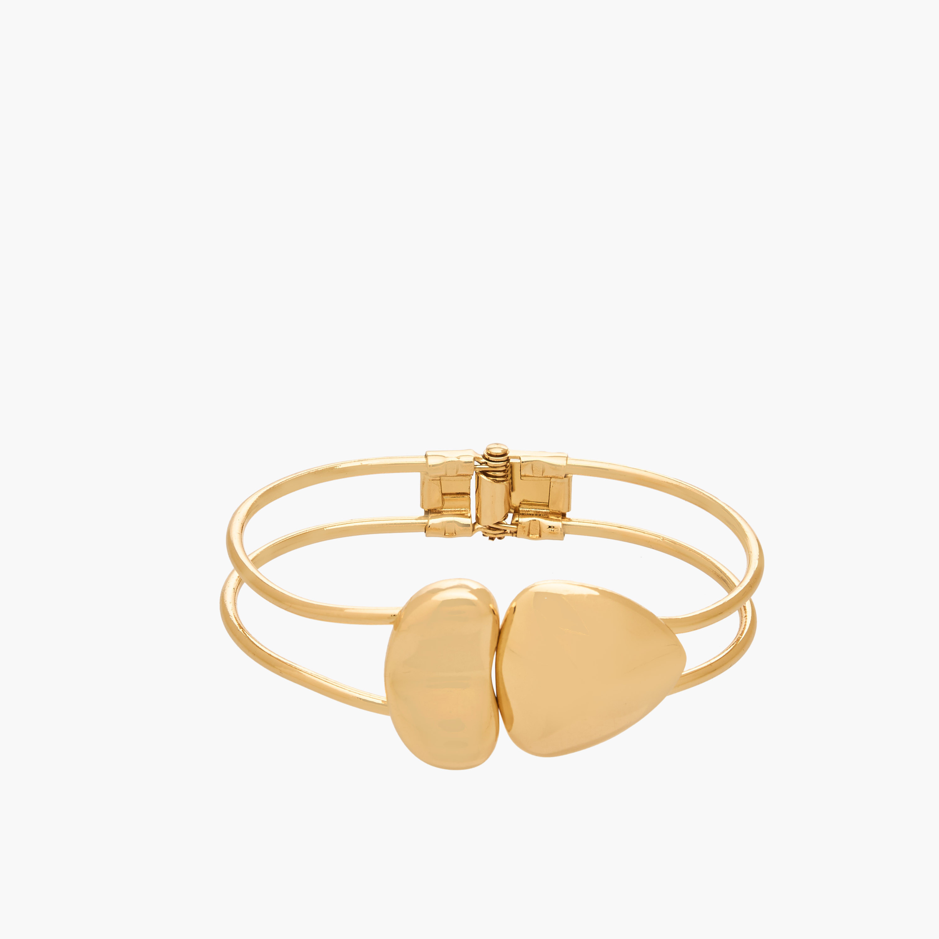 Gold Tone Cuff Bracelet-women-watchesandjewellery-jewellery-banglesandbracelets-image-1