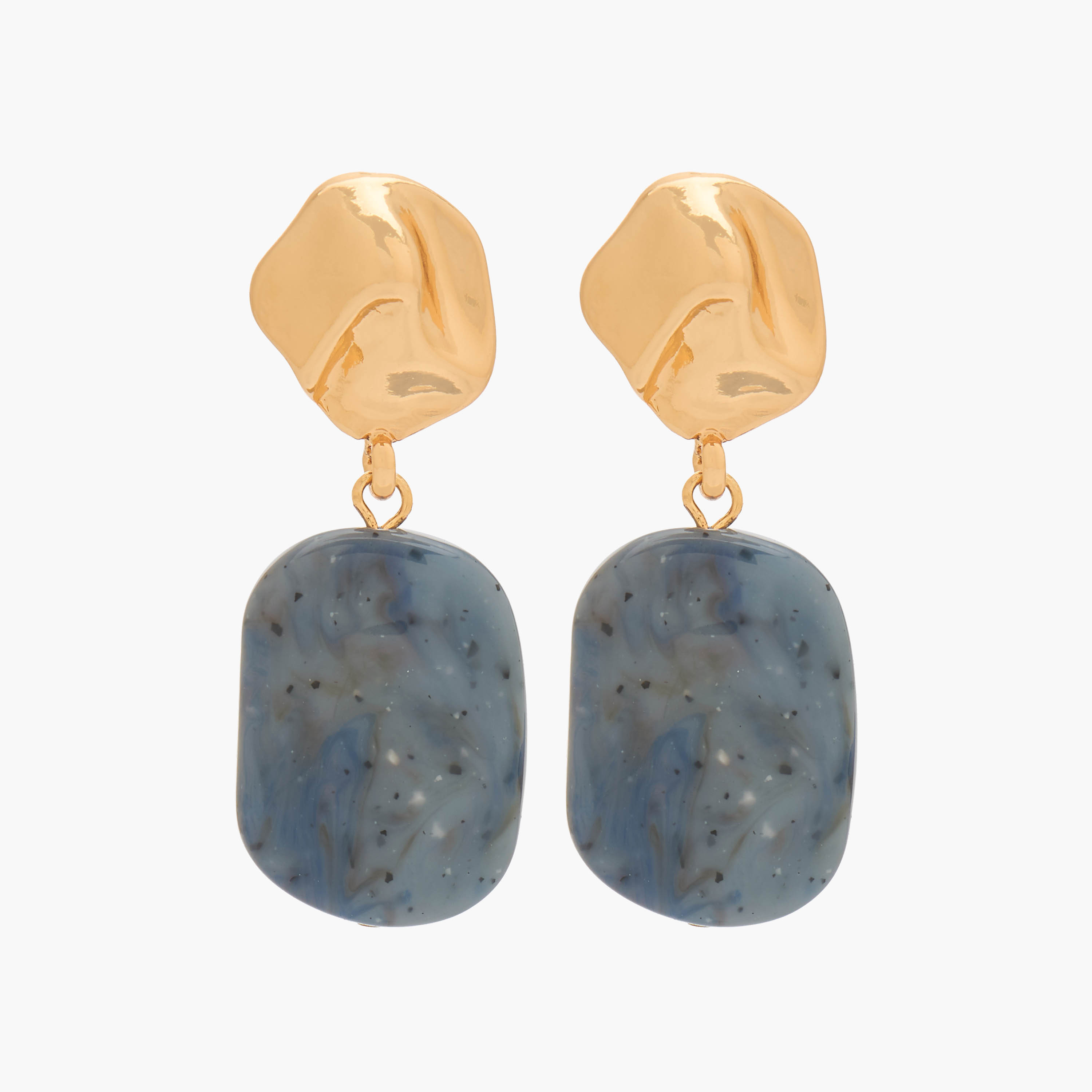 Gold Tone Embellished Drop Earrings with Pushback Closure-women-watchesandjewellery-jewellery-earrings-image-1