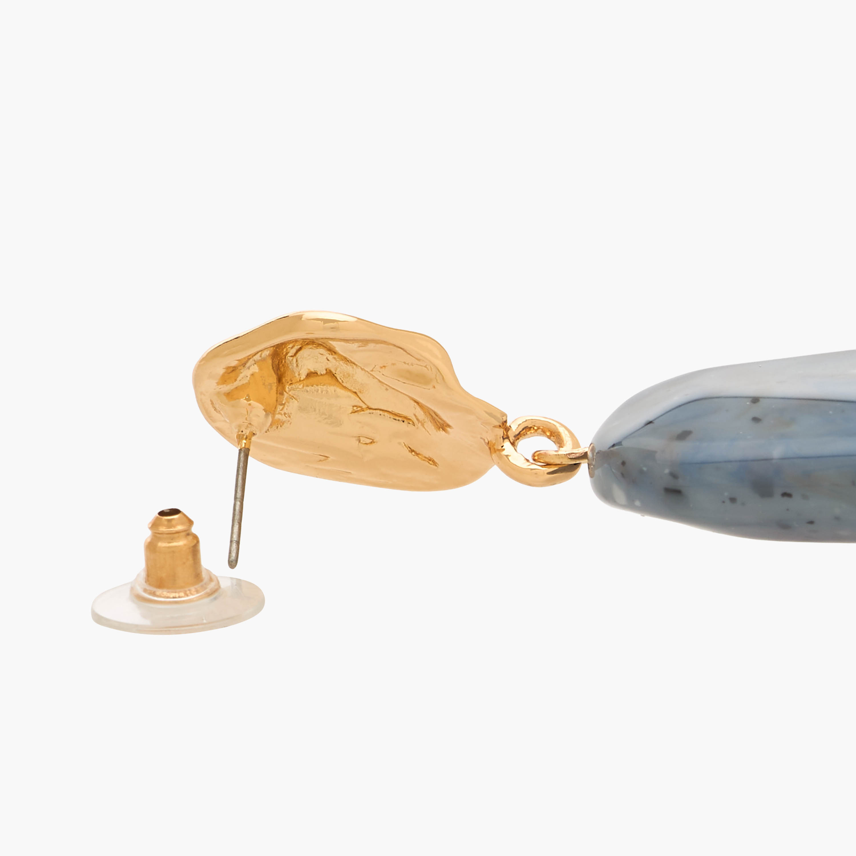 Gold Tone Embellished Drop Earrings with Pushback Closure-women-watchesandjewellery-jewellery-earrings-image-4