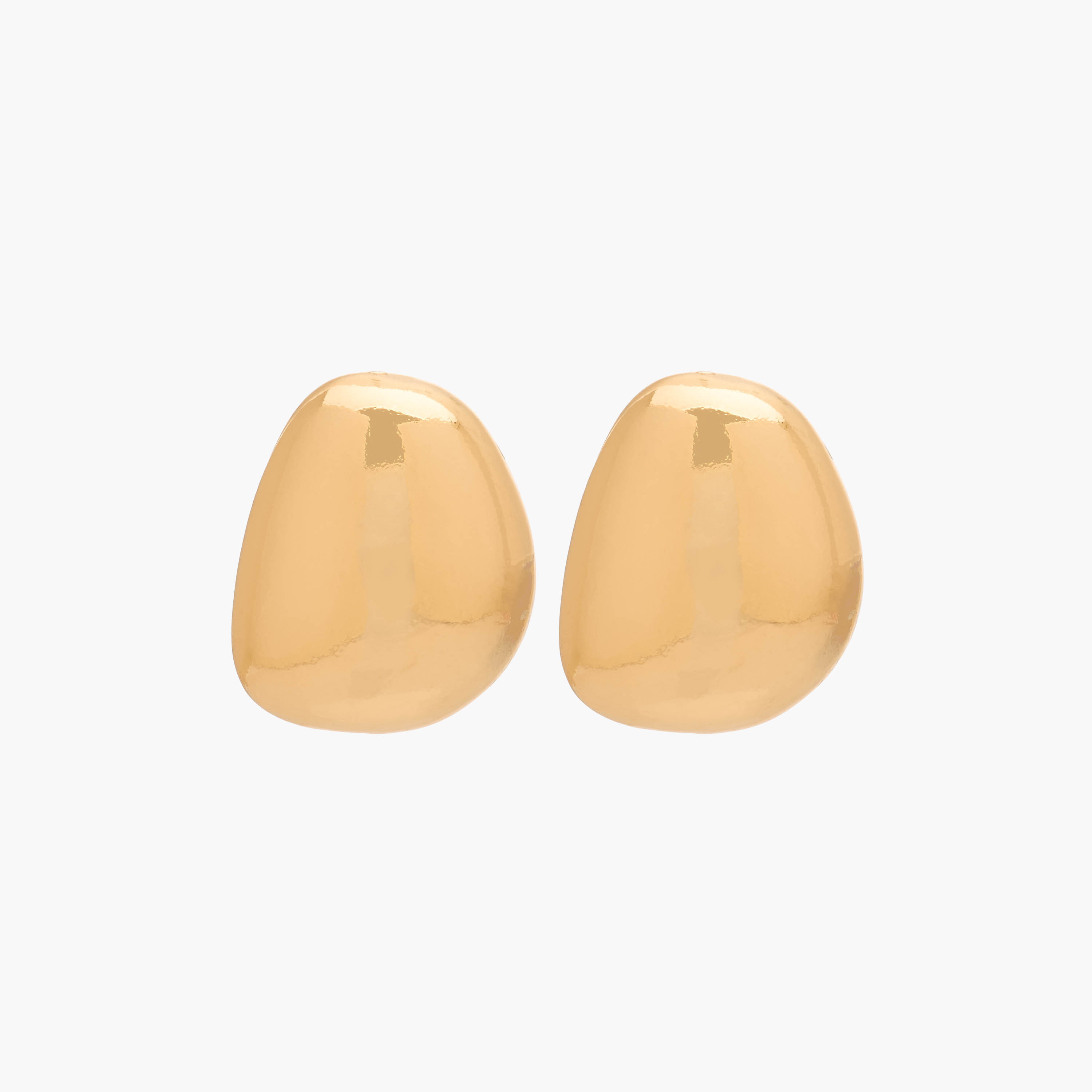 Gold Tone Orb Shape Stud Earrings with Pushback Closure-women-watchesandjewellery-jewellery-earrings-image-1