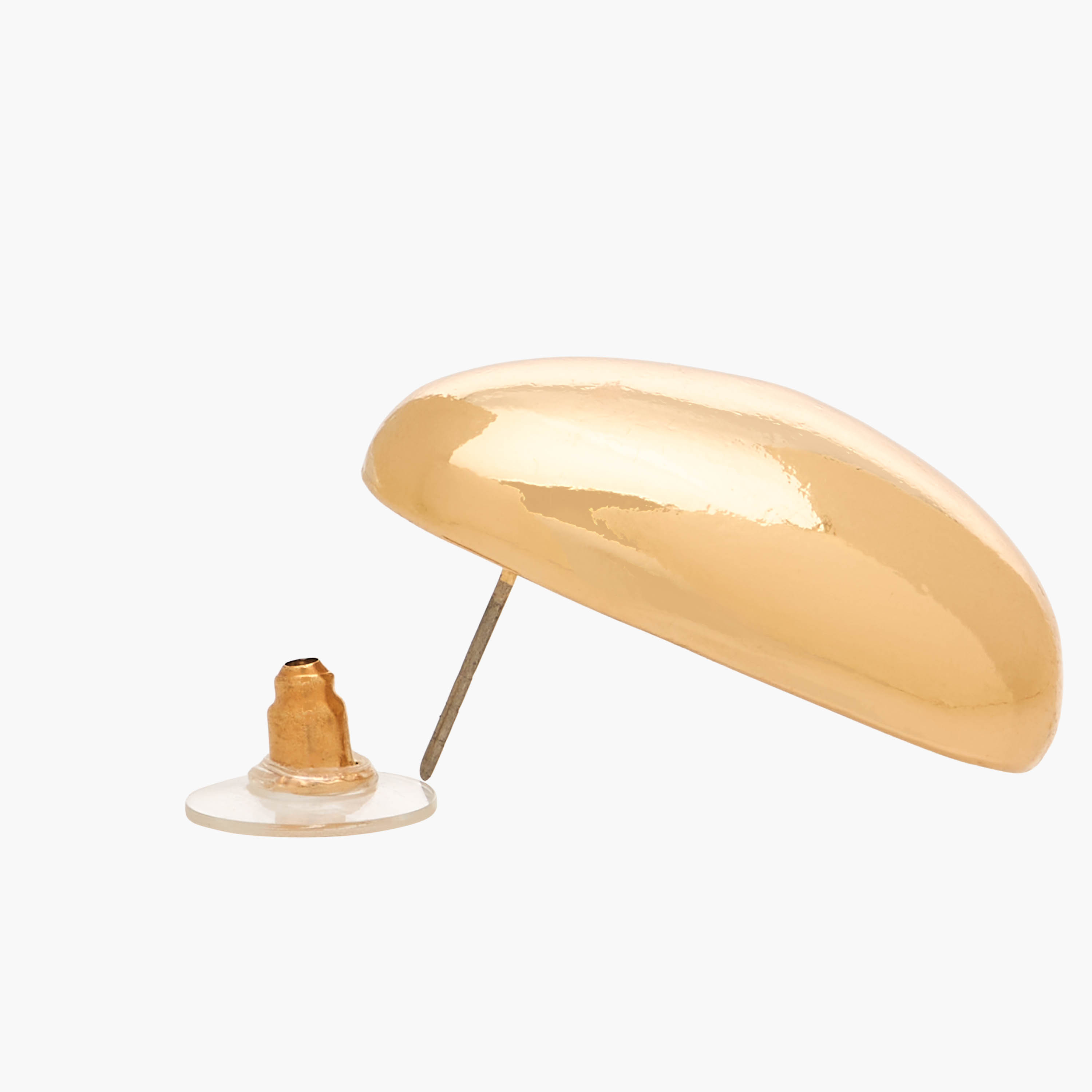 Gold Tone Orb Shape Stud Earrings with Pushback Closure-women-watchesandjewellery-jewellery-earrings-image-4