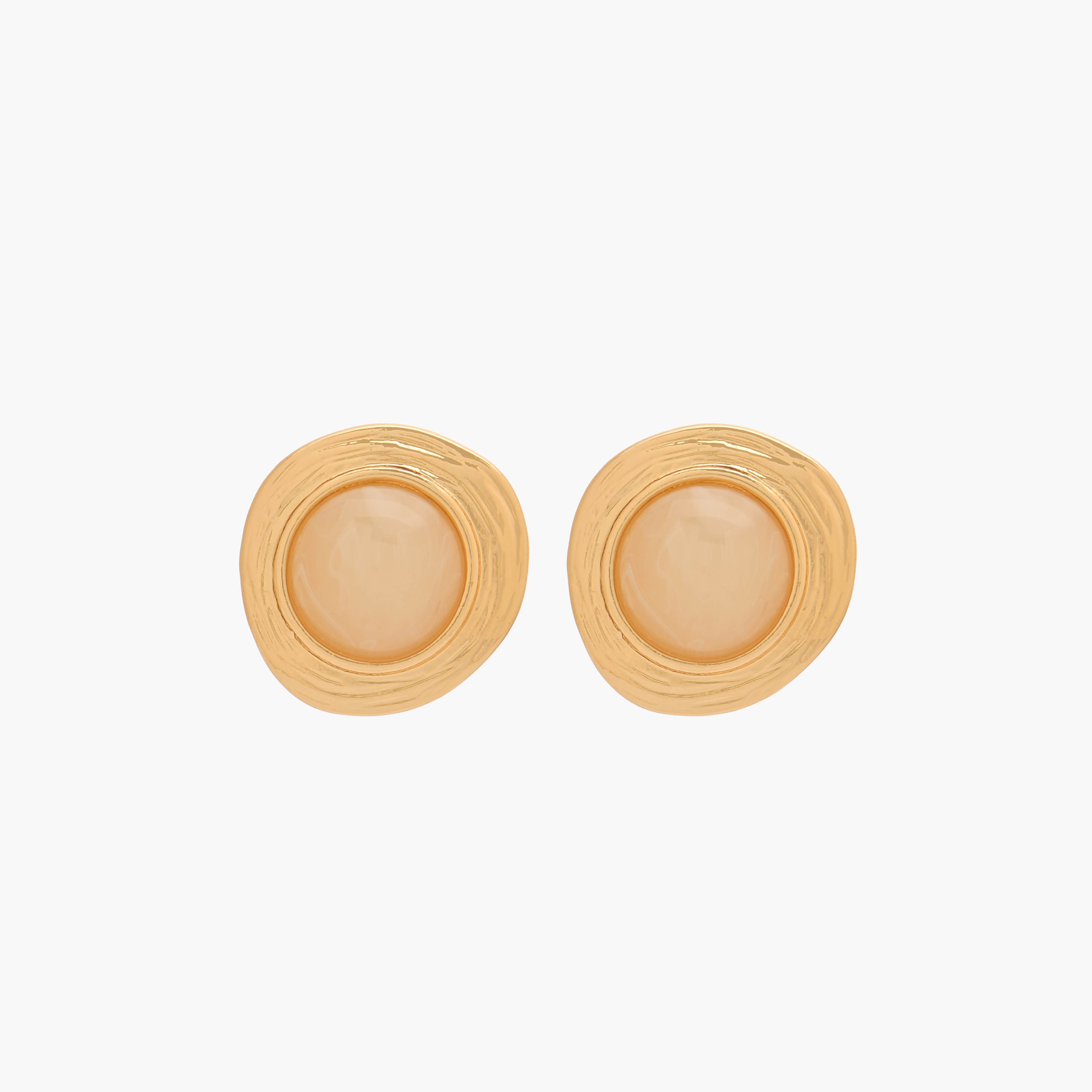 Gold Tone Embellished Stud Earrings with Pushback Closure-women-watchesandjewellery-jewellery-earrings-image-1