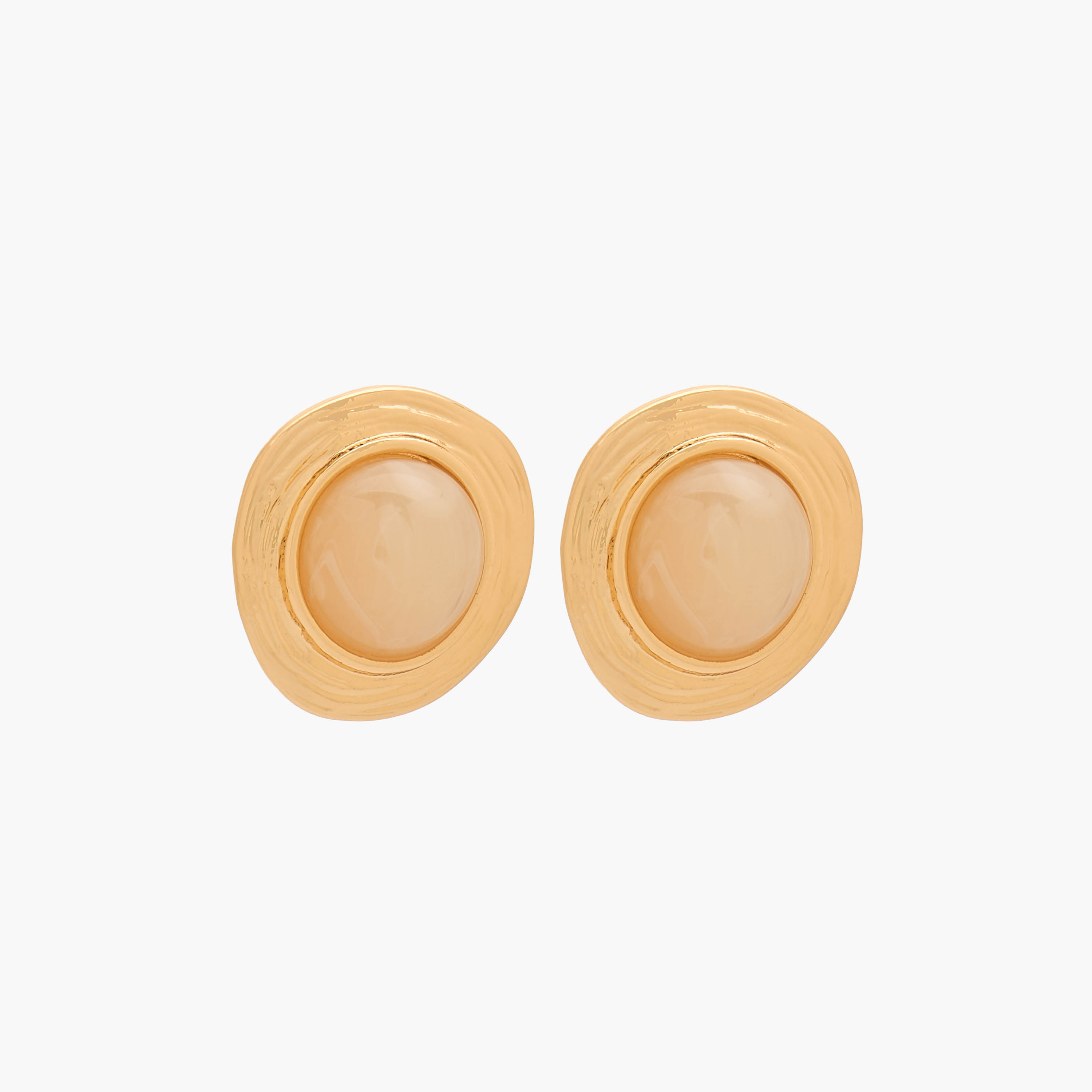 Gold Tone Embellished Stud Earrings with Pushback Closure-women-watchesandjewellery-jewellery-earrings-image-2