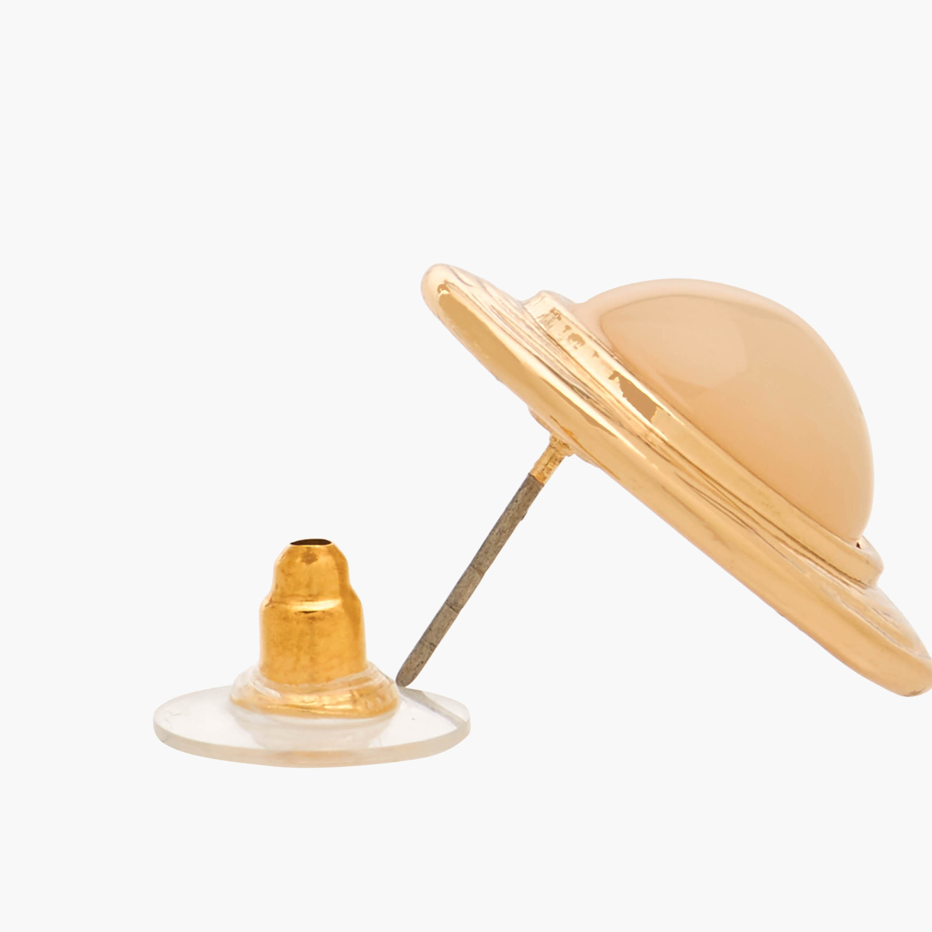 Gold Tone Embellished Stud Earrings with Pushback Closure-women-watchesandjewellery-jewellery-earrings-image-4