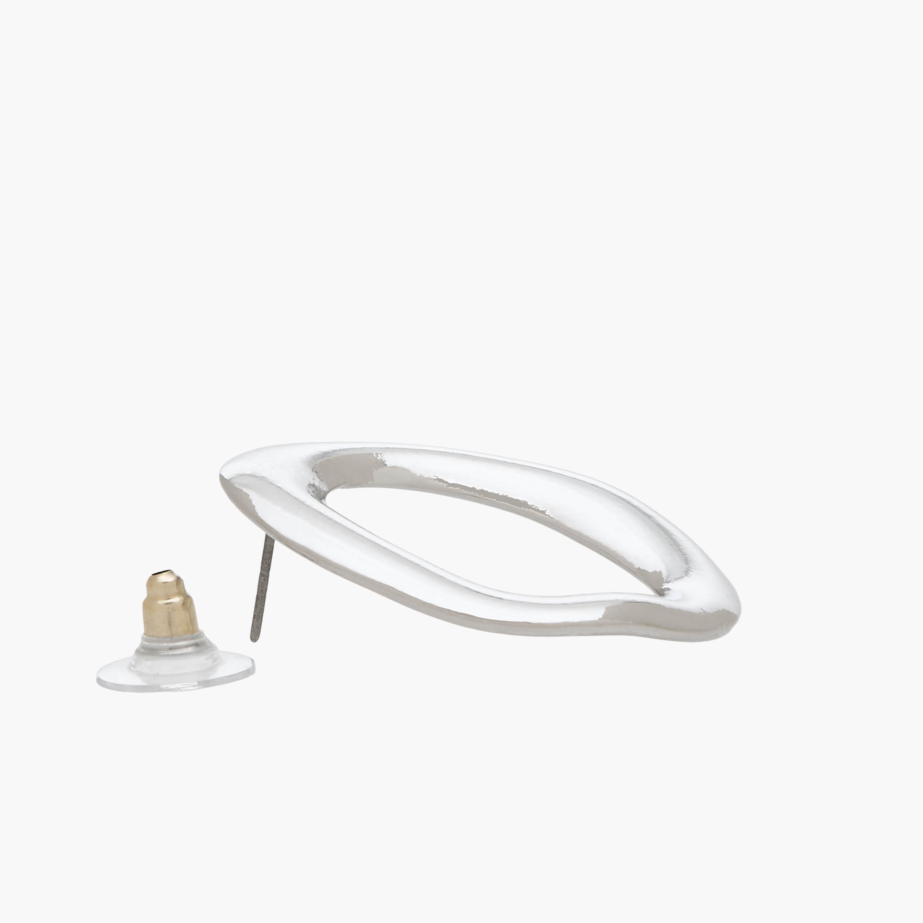 أقراط لون فضي بمكبس إغلاق خلفي-women-watchesandjewellery-jewellery-earrings-image-4