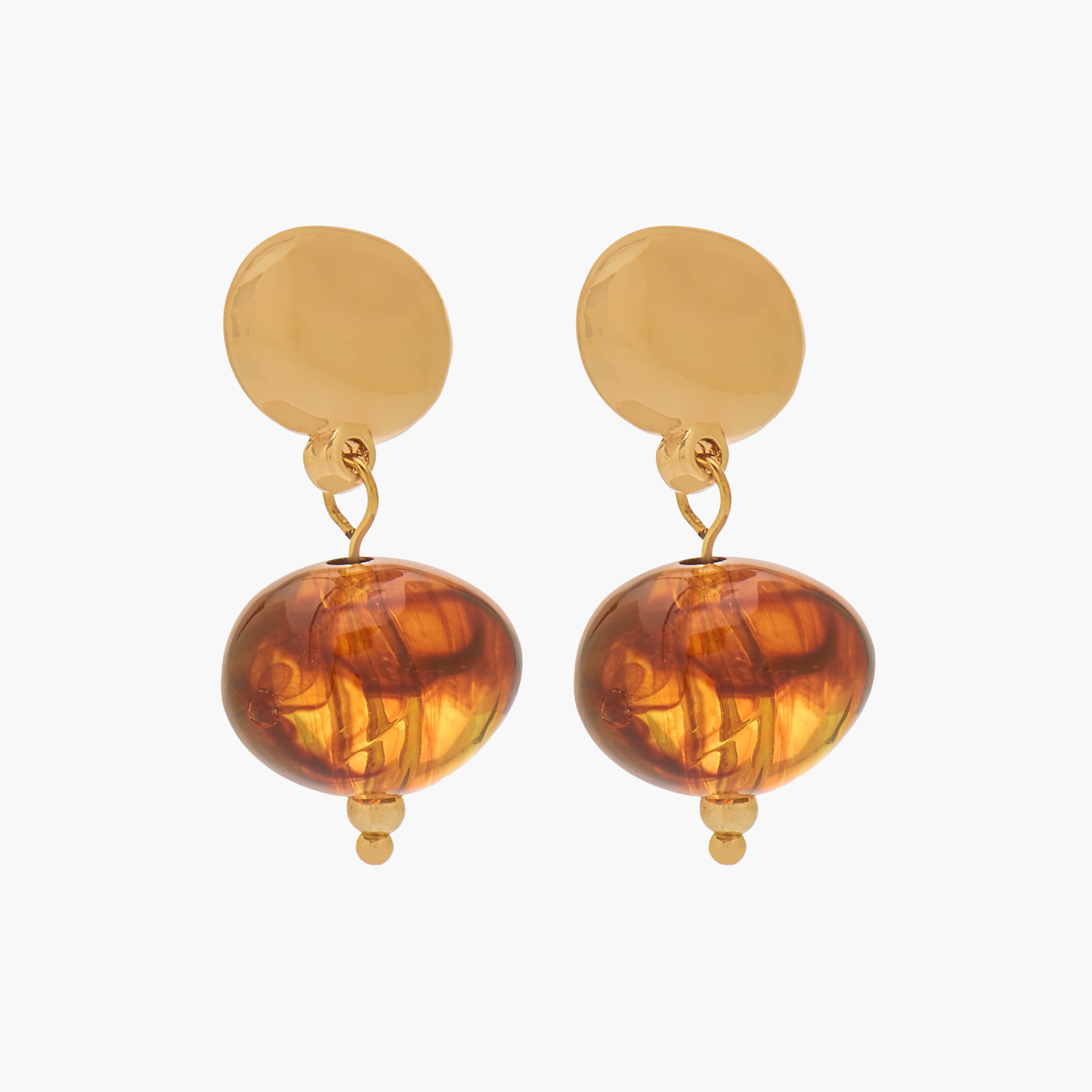 أقراط متدلية مزينة بلون ذهبي ومكبس إغلاق-women-watchesandjewellery-jewellery-earrings-image-3