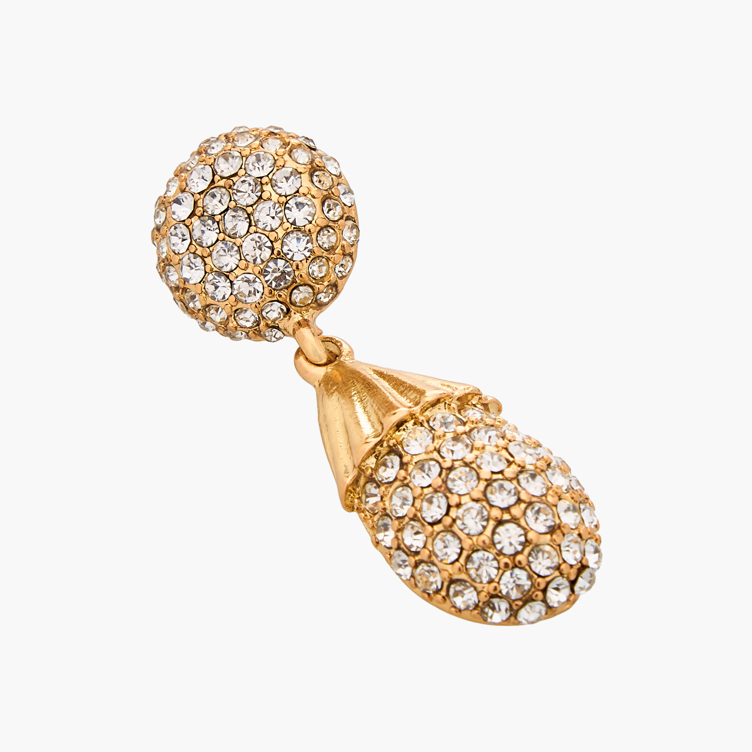 حلقان متدلية مزينة باللون الذهبي مع مكبس إغلاق خلفي-women-watchesandjewellery-jewellery-earrings-image-3