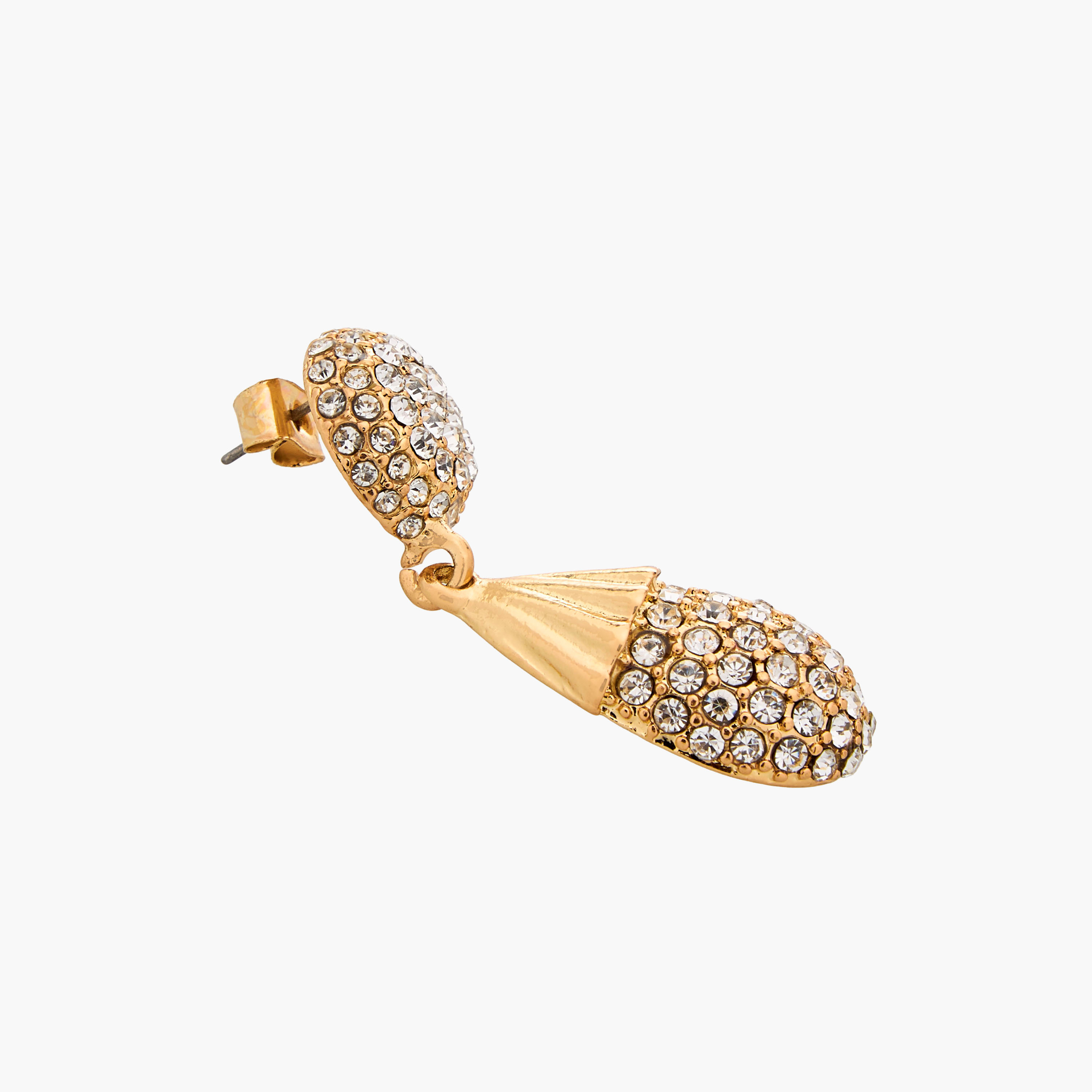 حلقان متدلية مزينة باللون الذهبي مع مكبس إغلاق خلفي-women-watchesandjewellery-jewellery-earrings-image-4