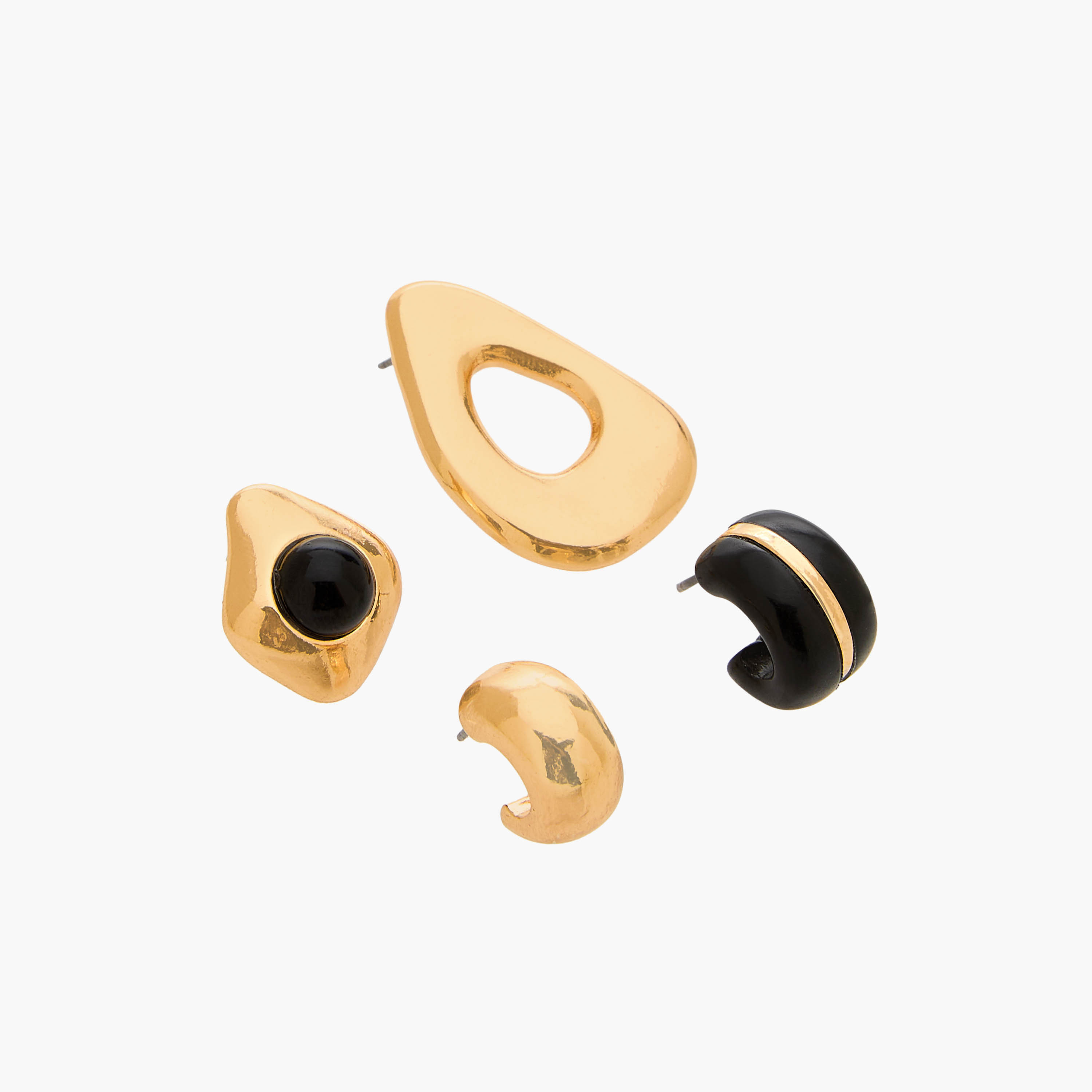 Pack of 4 Resin Hoop Earrings with Pushback Closure-women-watchesandjewellery-jewellery-earrings-image-2