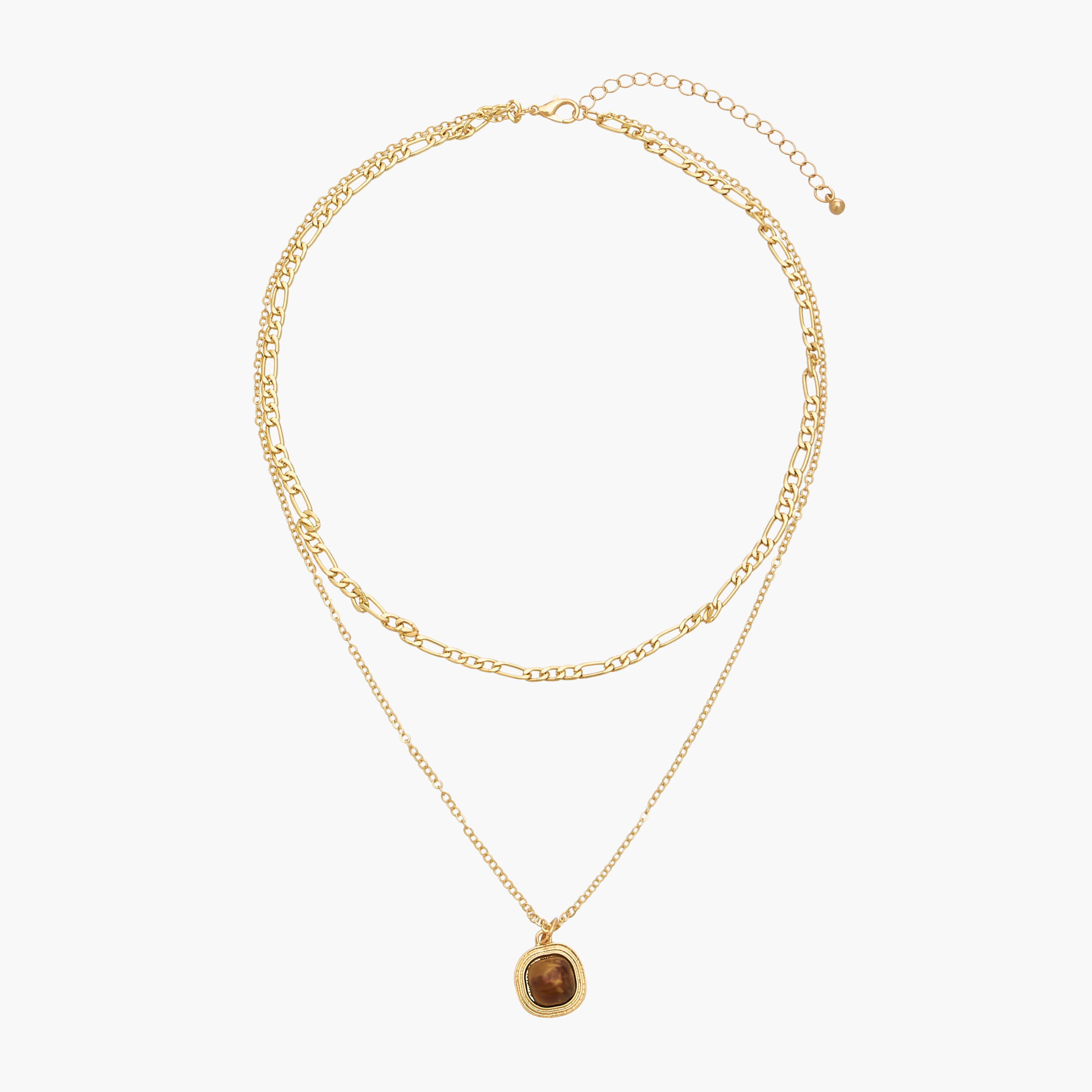 سلسلة بدلاية بلون ذهبي متعددة الطبقات-women-watchesandjewellery-jewellery-necklacesandpendants-image-1