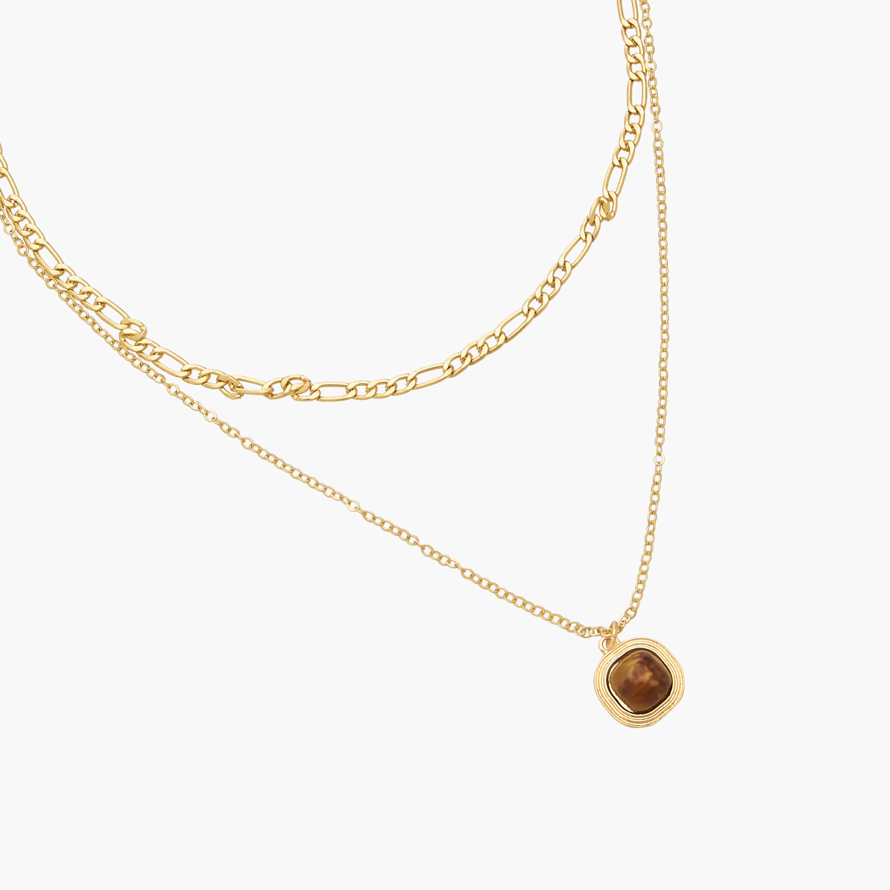سلسلة بدلاية بلون ذهبي متعددة الطبقات-women-watchesandjewellery-jewellery-necklacesandpendants-image-3