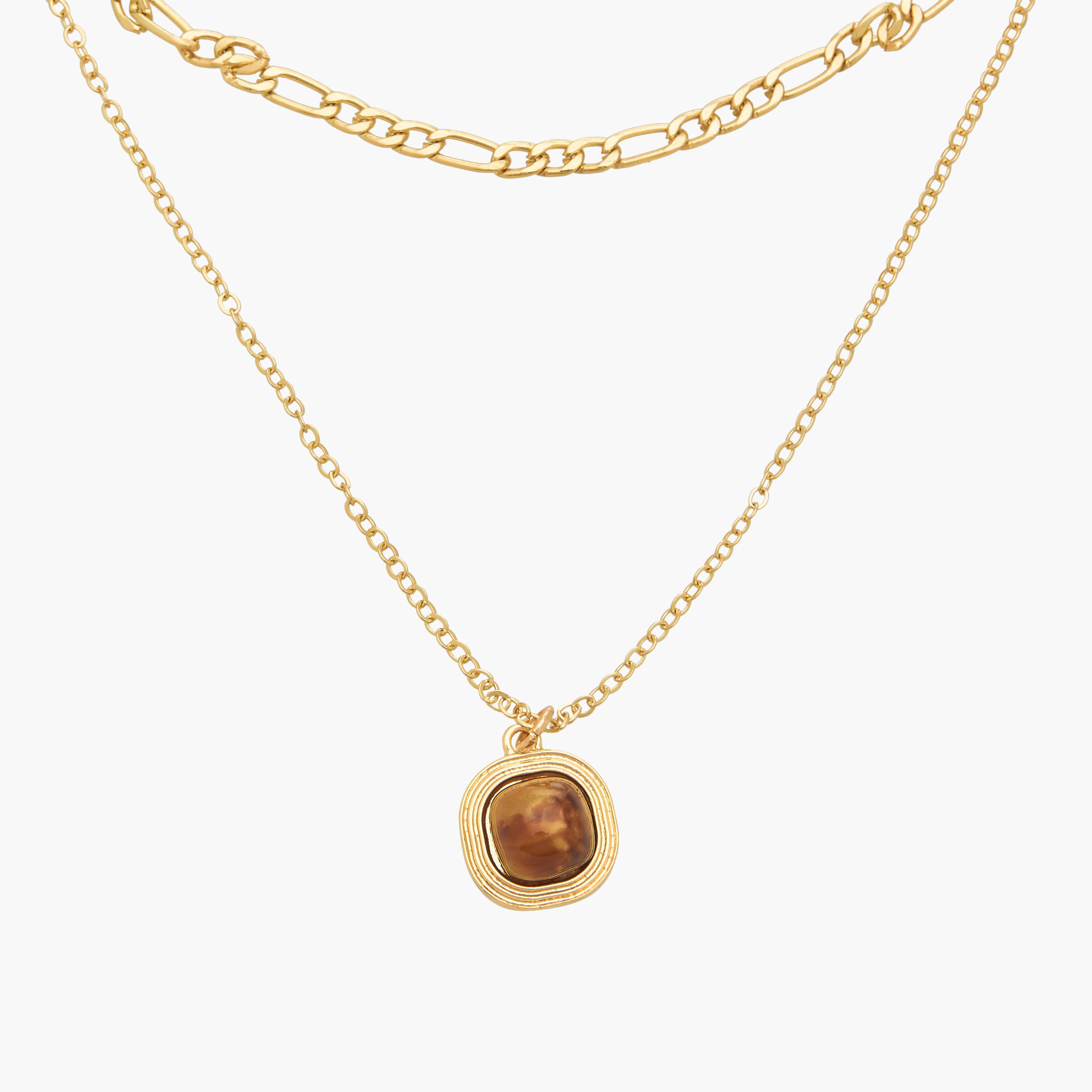 سلسلة بدلاية بلون ذهبي متعددة الطبقات-women-watchesandjewellery-jewellery-necklacesandpendants-image-4