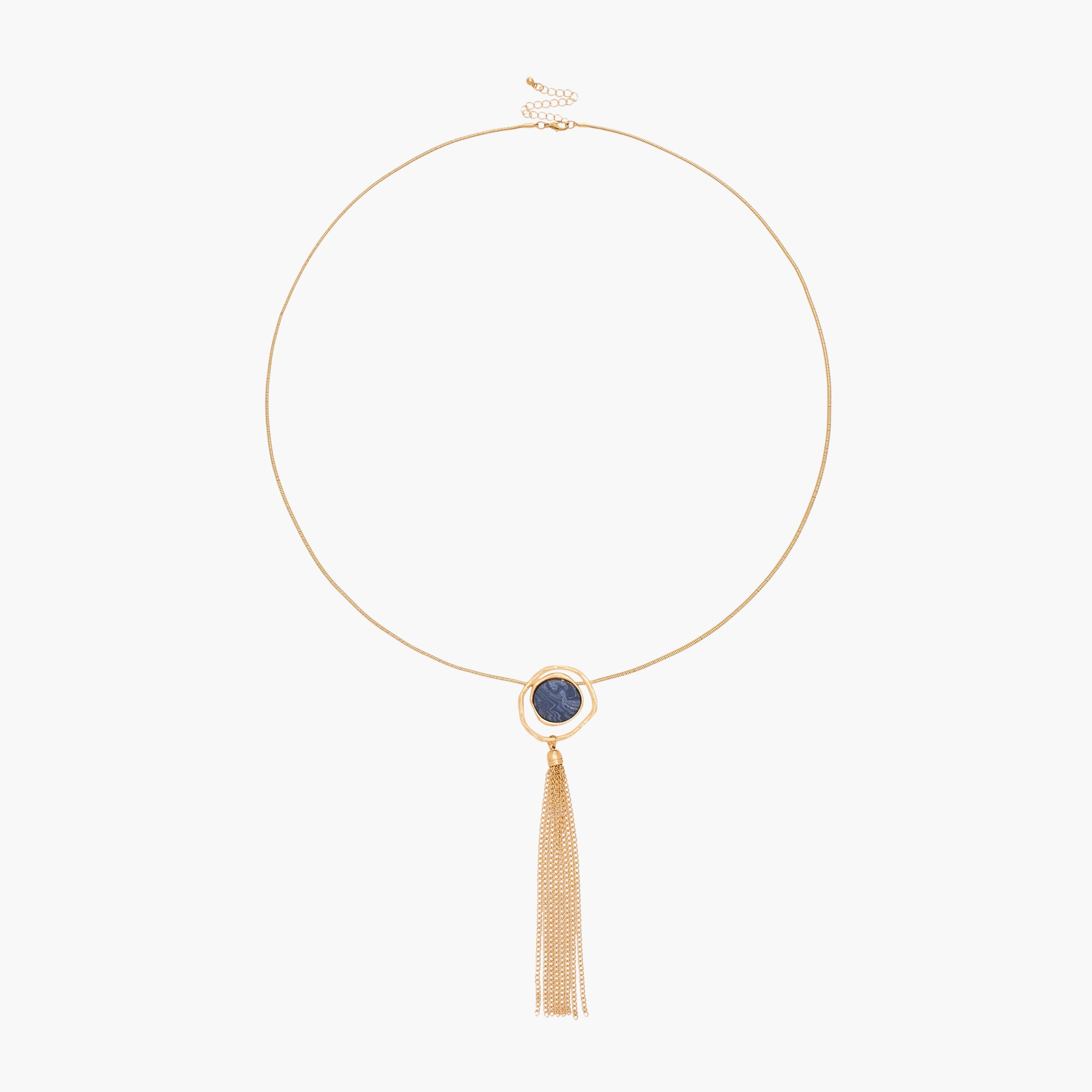 قلادة بدلاية لون ذهبي مزينة بشراشيب-women-watchesandjewellery-jewellery-necklacesandpendants-image-1
