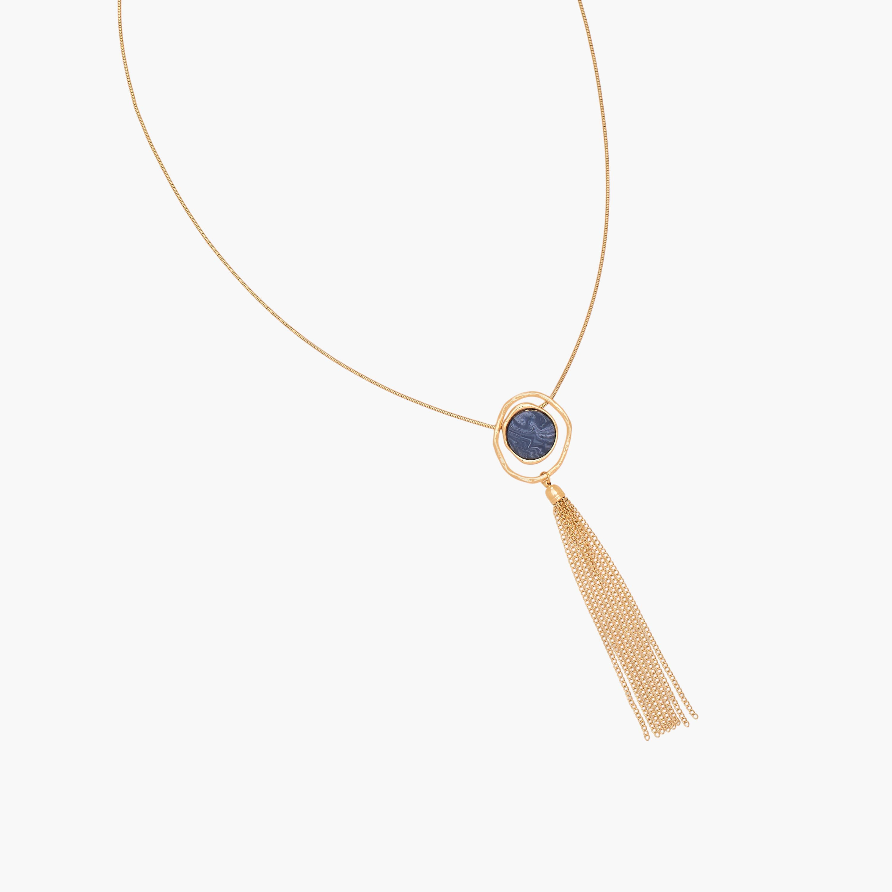 قلادة بدلاية لون ذهبي مزينة بشراشيب-women-watchesandjewellery-jewellery-necklacesandpendants-image-2