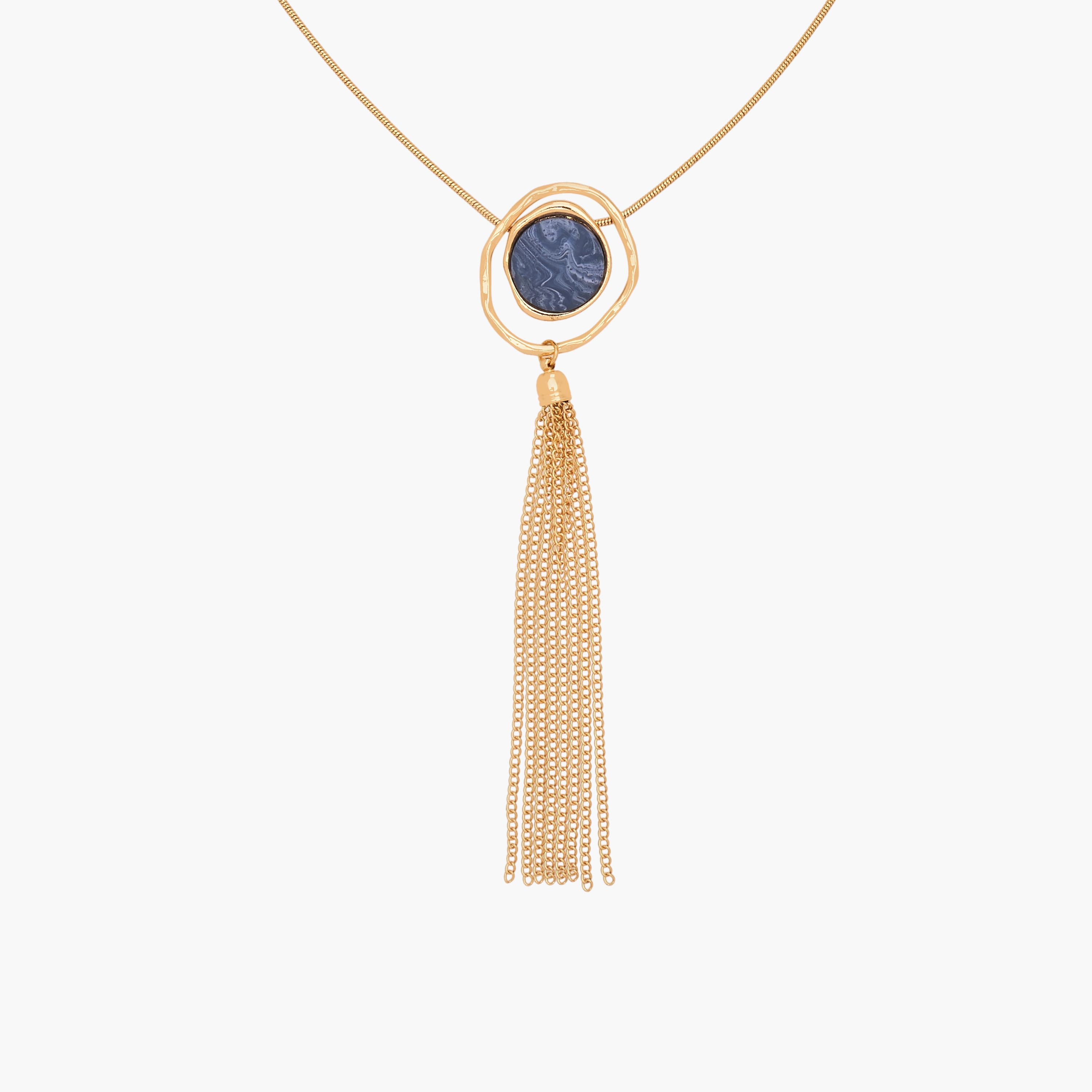 قلادة بدلاية لون ذهبي مزينة بشراشيب-women-watchesandjewellery-jewellery-necklacesandpendants-image-3