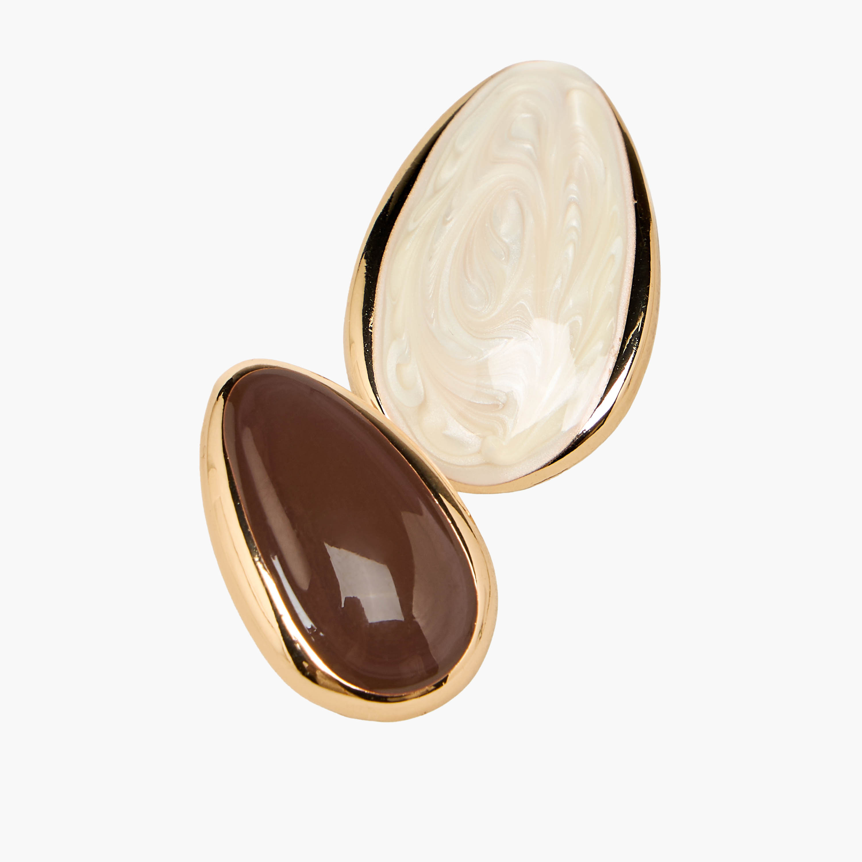 طقم من 2 أقراط لون ذهبي بمكبس إغلاق وتصميم قطرة مطلية بالمينا-women-watchesandjewellery-jewellery-earrings-image-3