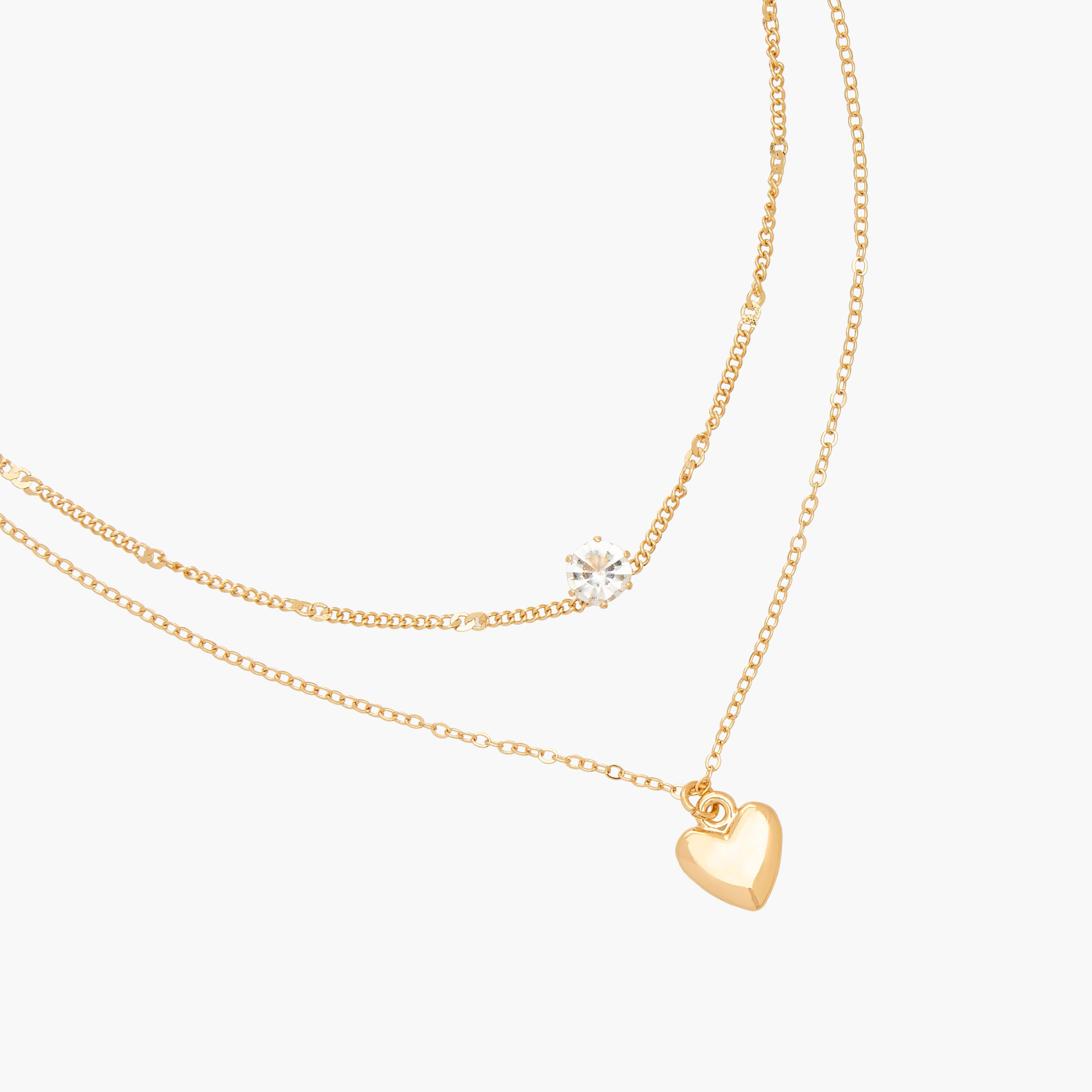 عقد معدن بطبقات متعددة ودلاية من جلو-women-watchesandjewellery-jewellery-necklacesandpendants-image-2