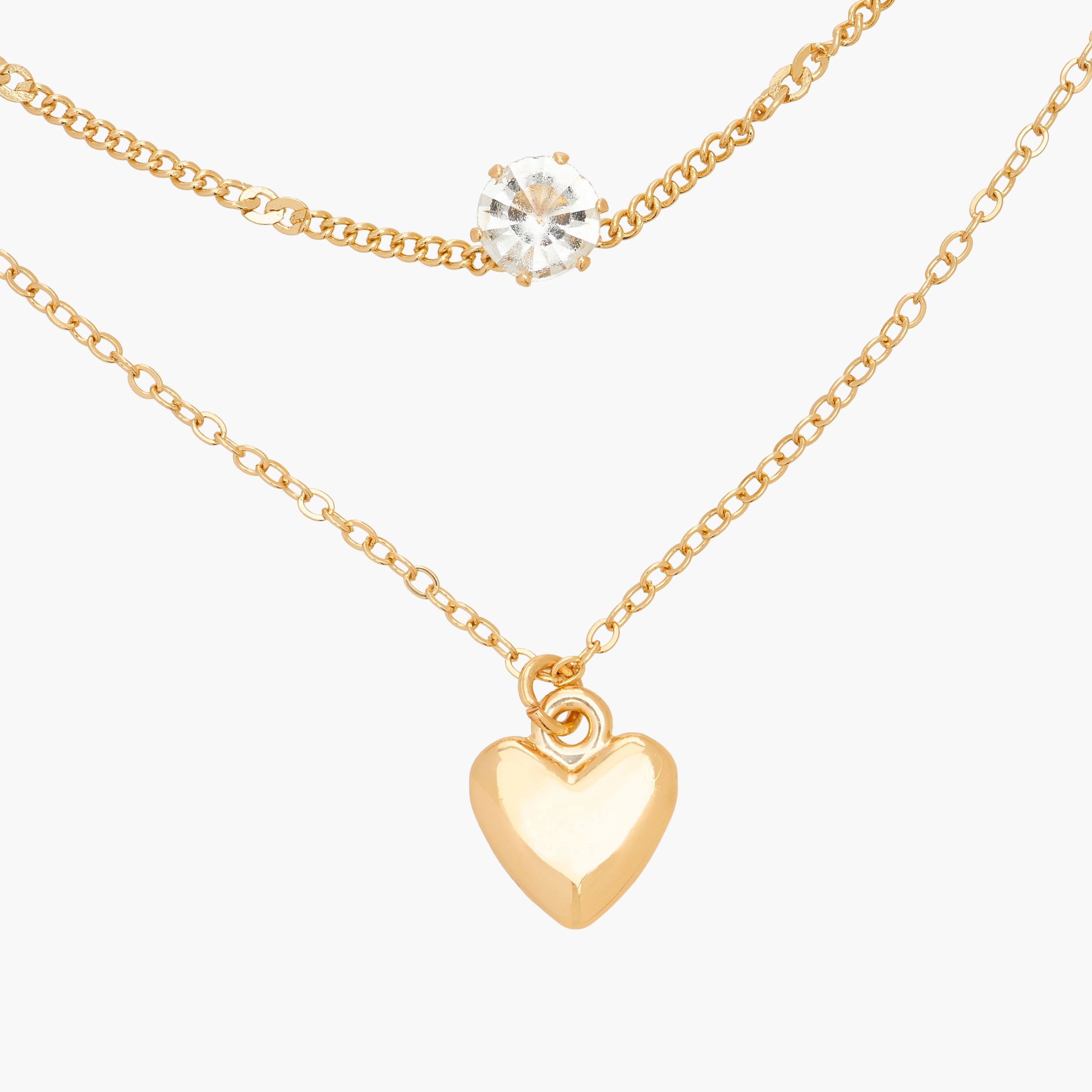 عقد معدن بطبقات متعددة ودلاية من جلو-women-watchesandjewellery-jewellery-necklacesandpendants-image-3
