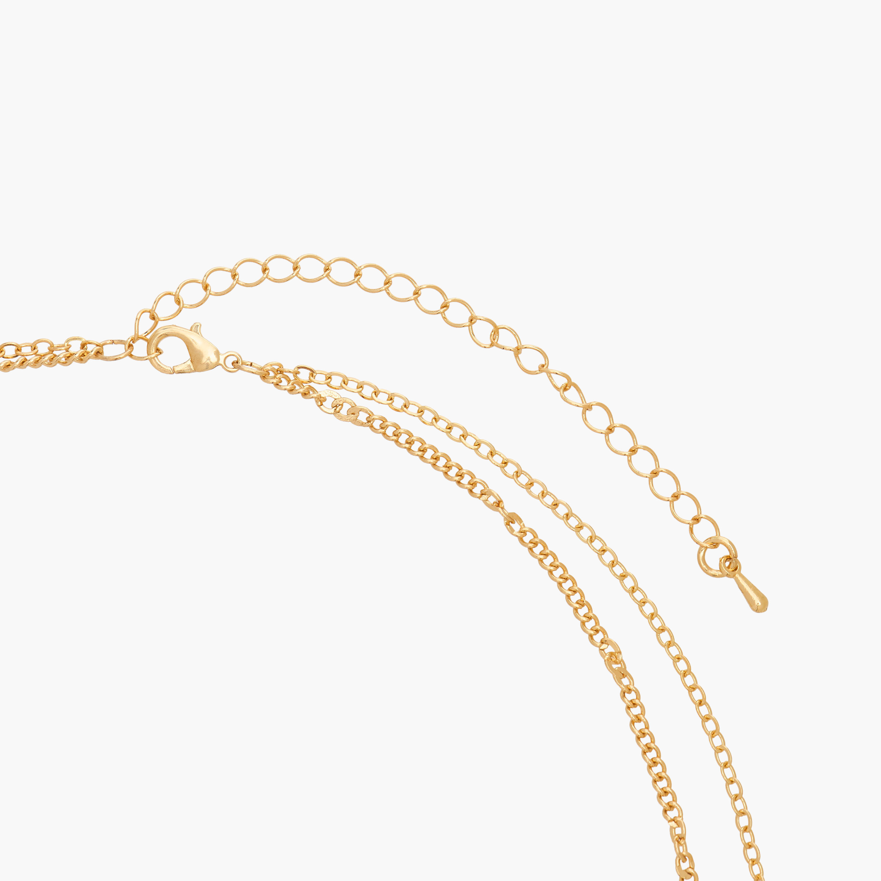 عقد معدن بطبقات متعددة ودلاية من جلو-women-watchesandjewellery-jewellery-necklacesandpendants-image-4