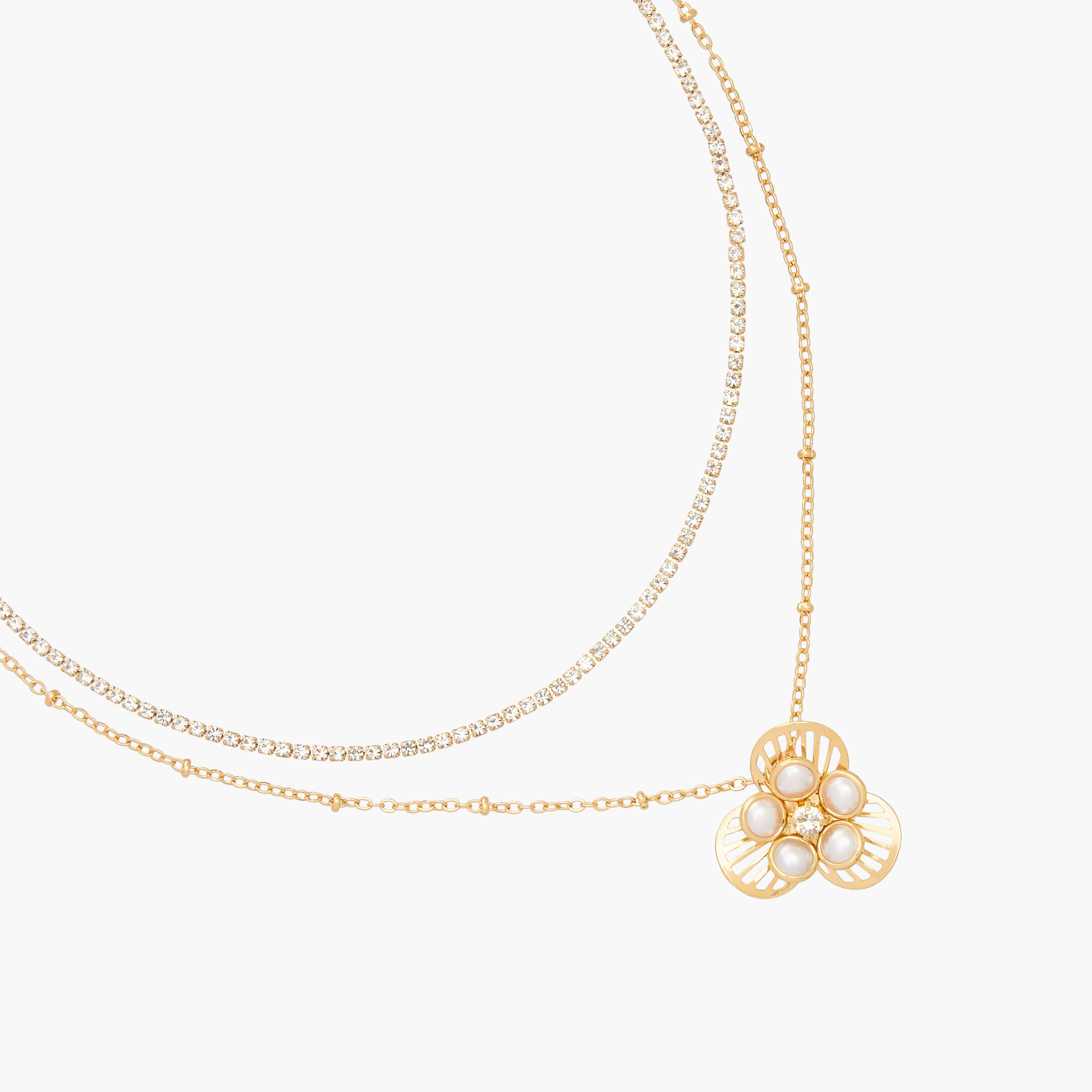 Gloo Metal Layered Pendant Necklace-women-watchesandjewellery-jewellery-necklacesandpendants-image-2