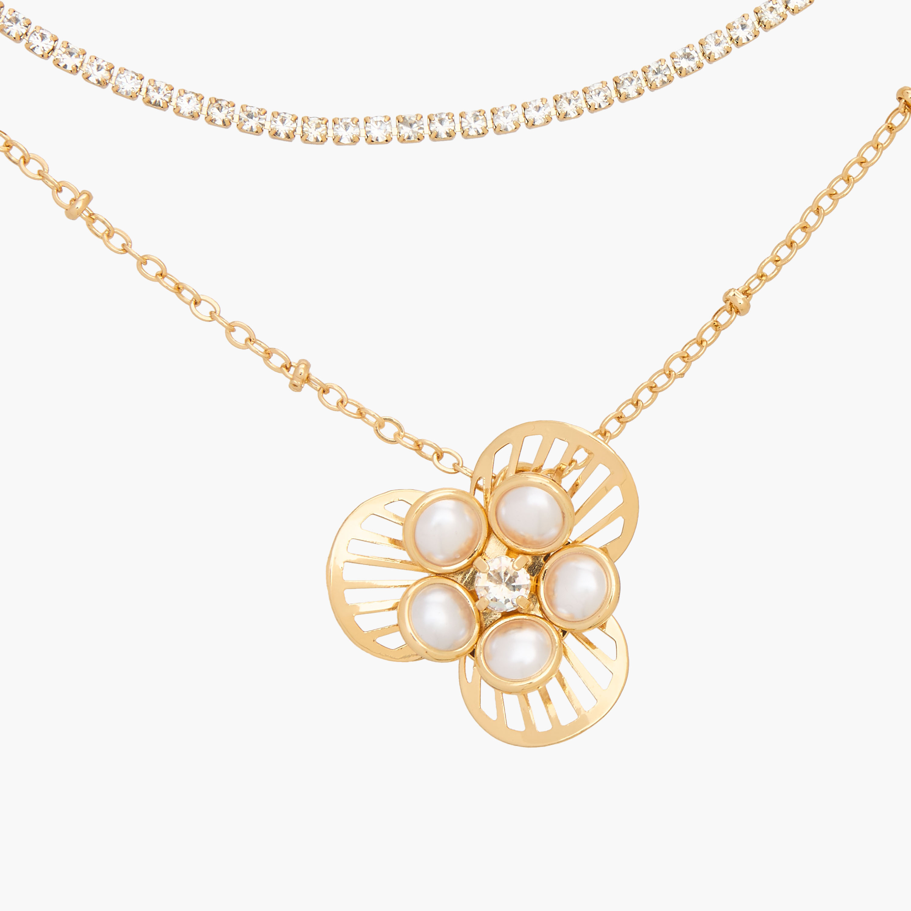 Gloo Metal Layered Pendant Necklace-women-watchesandjewellery-jewellery-necklacesandpendants-image-3