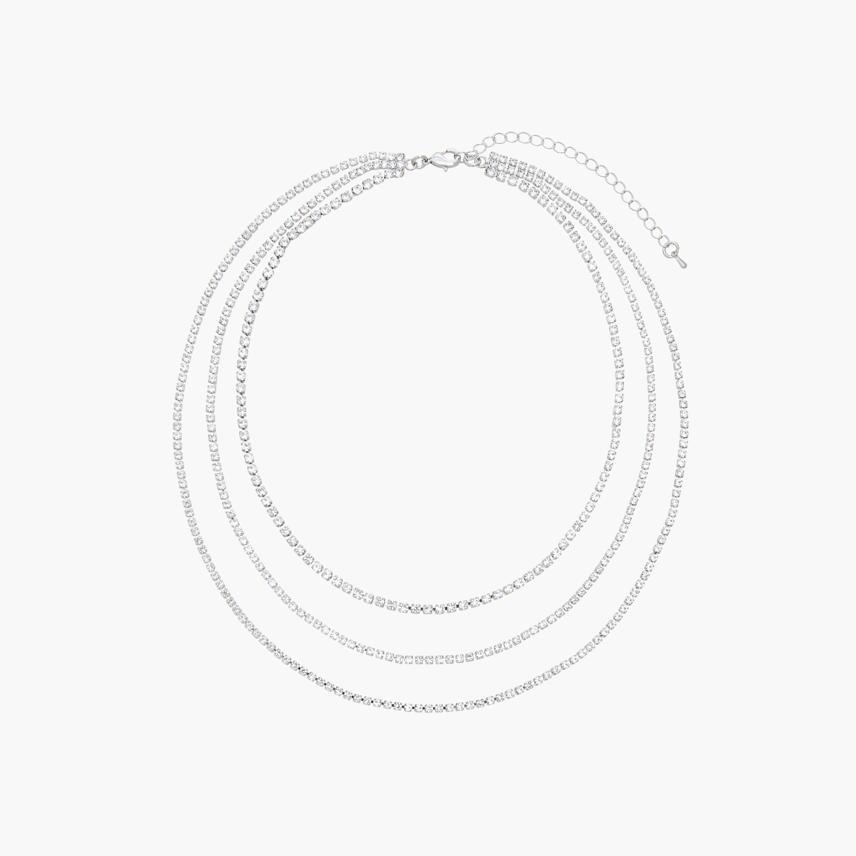 عقد معدن بطبقات متعددة مزينة من جلو-women-watchesandjewellery-jewellery-necklacesandpendants-image-1