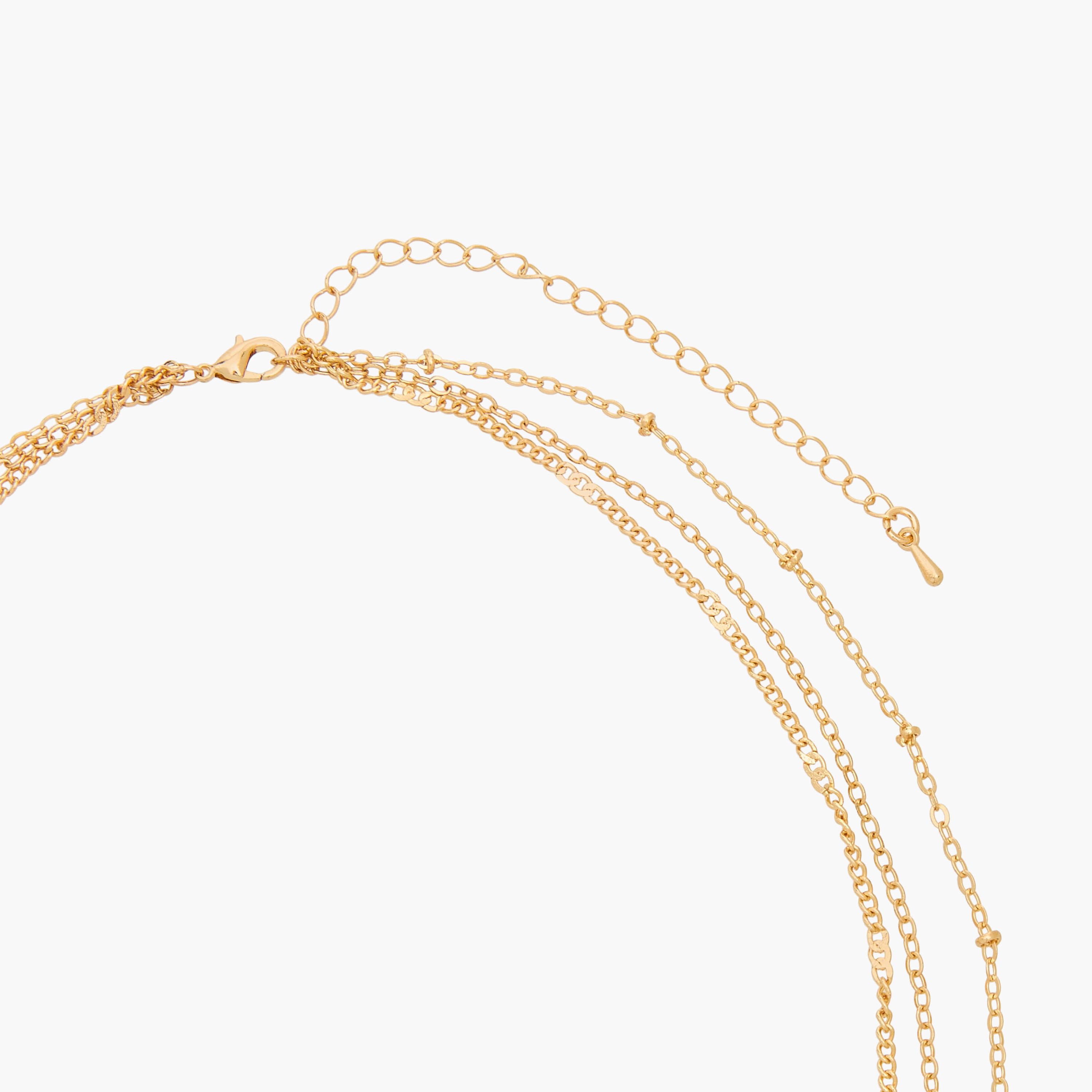 عقد معدن بطبقات متعددة ودلاية من جلو-women-watchesandjewellery-jewellery-necklacesandpendants-image-4