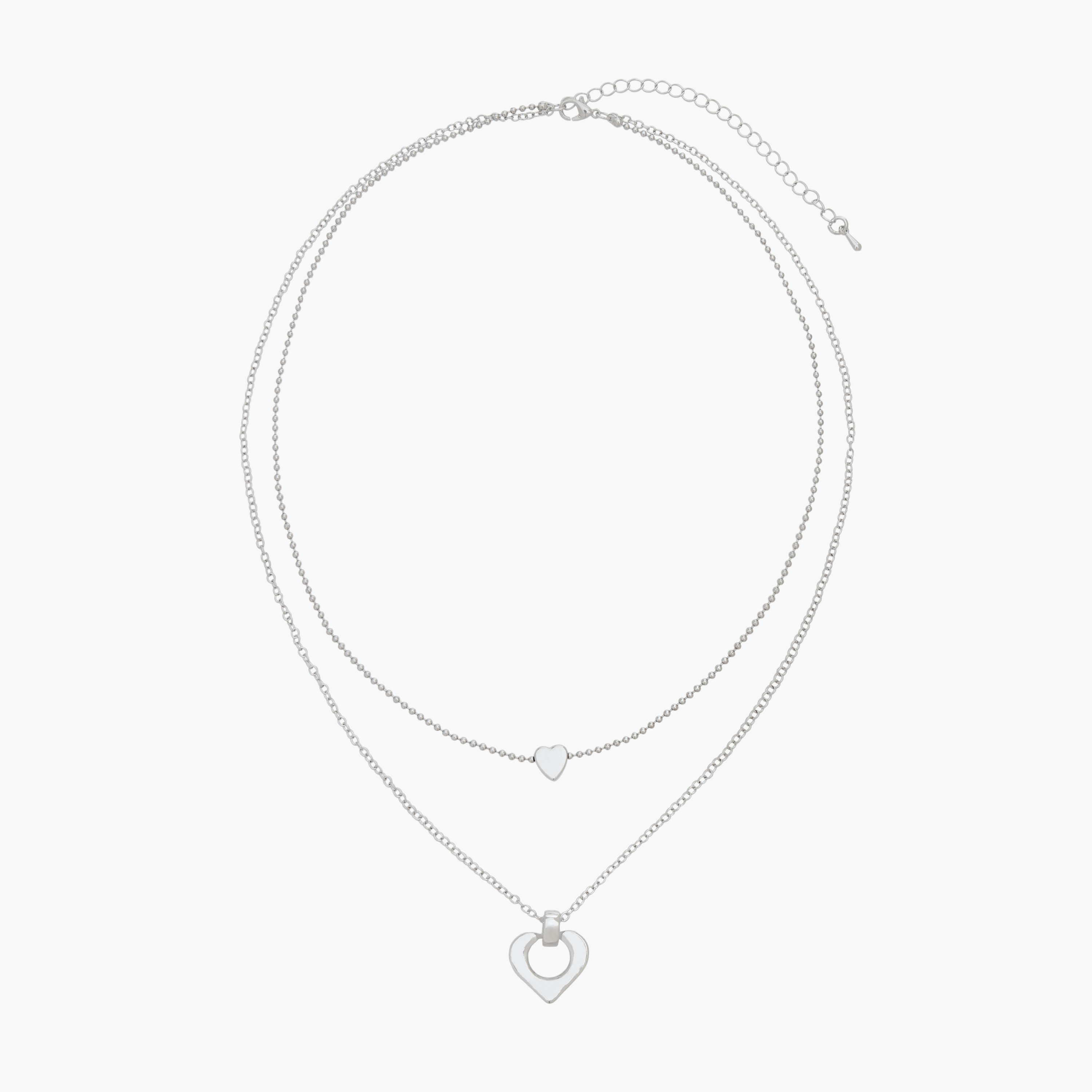 عقد معدن بطبقات ودلاية من جلو-women-watchesandjewellery-jewellery-necklacesandpendants-image-1