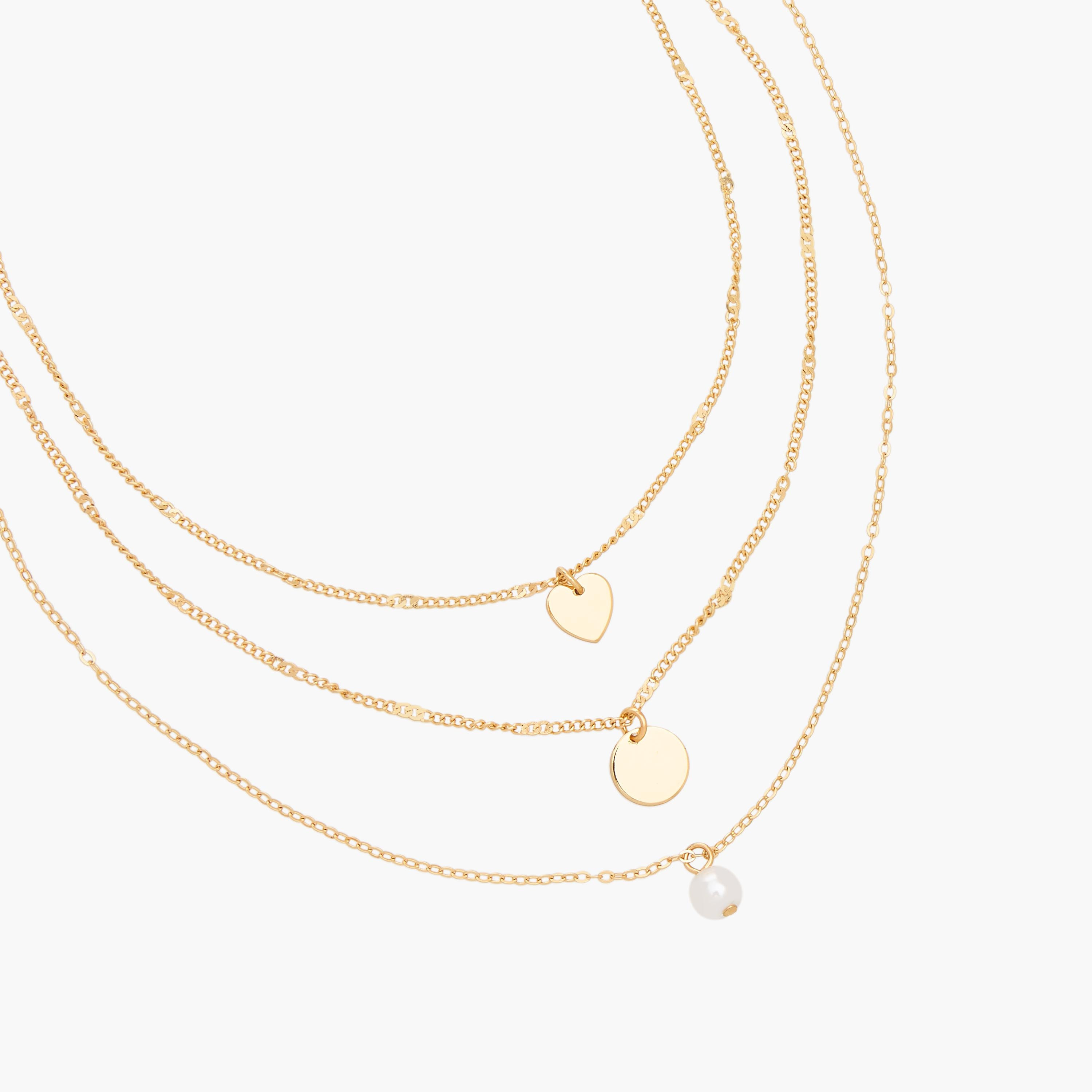 عقد متعدد الطبقات باللون الذهبي مع دلاية لؤلؤ من جلو-women-watchesandjewellery-jewellery-necklacesandpendants-image-3
