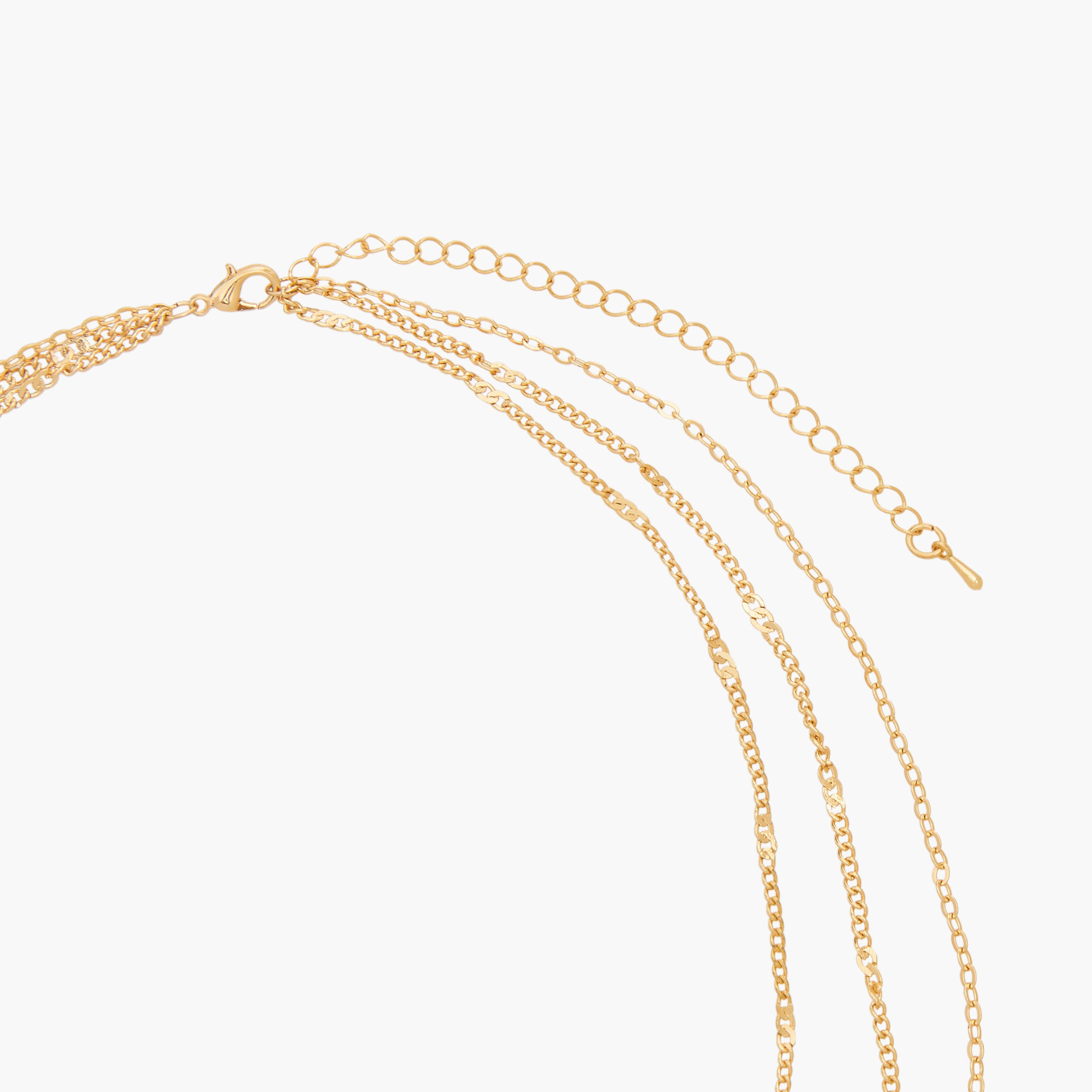 عقد متعدد الطبقات باللون الذهبي مع دلاية لؤلؤ من جلو-women-watchesandjewellery-jewellery-necklacesandpendants-image-4