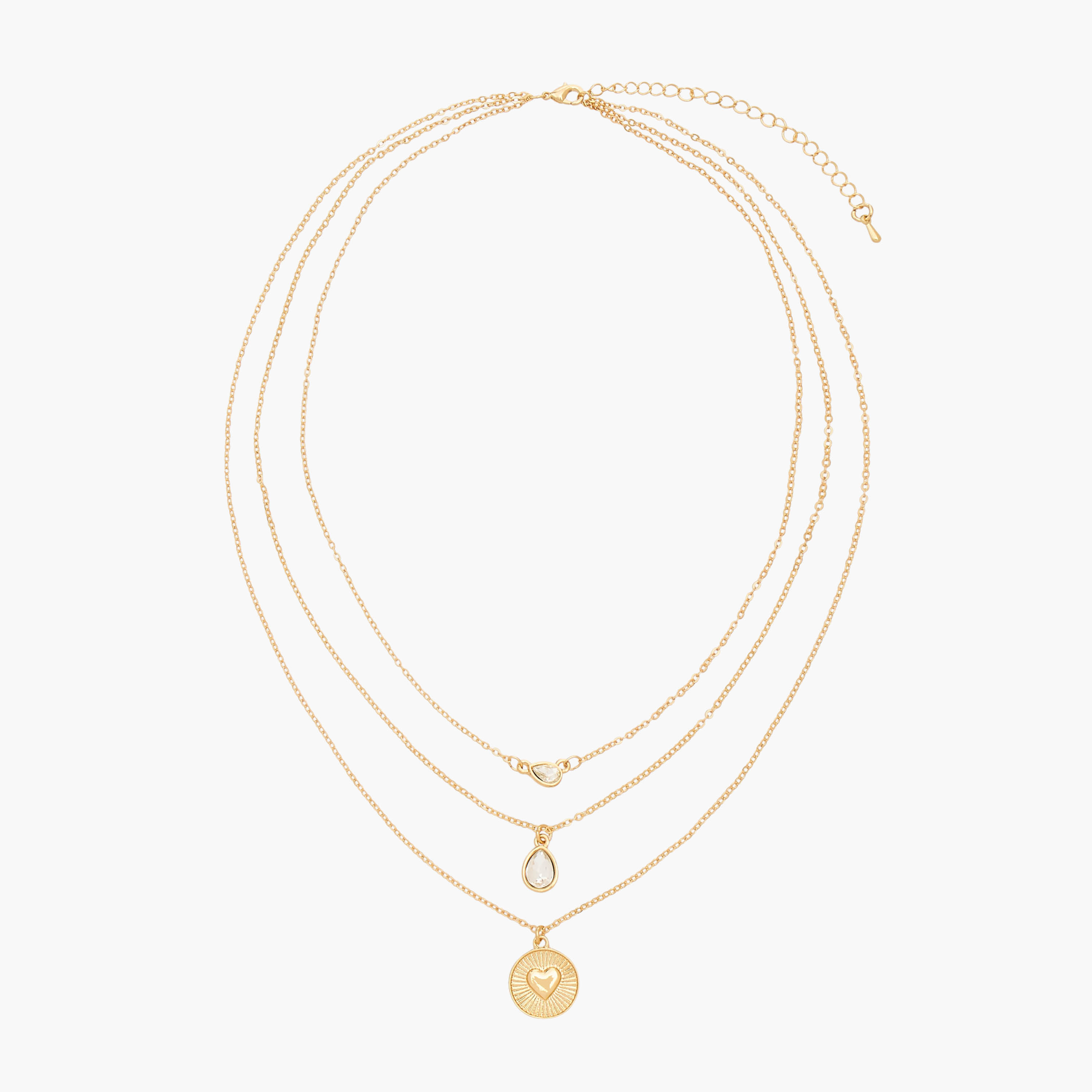 Gloo Metal Layered Pendant Necklace-women-watchesandjewellery-jewellery-necklacesandpendants-image-1