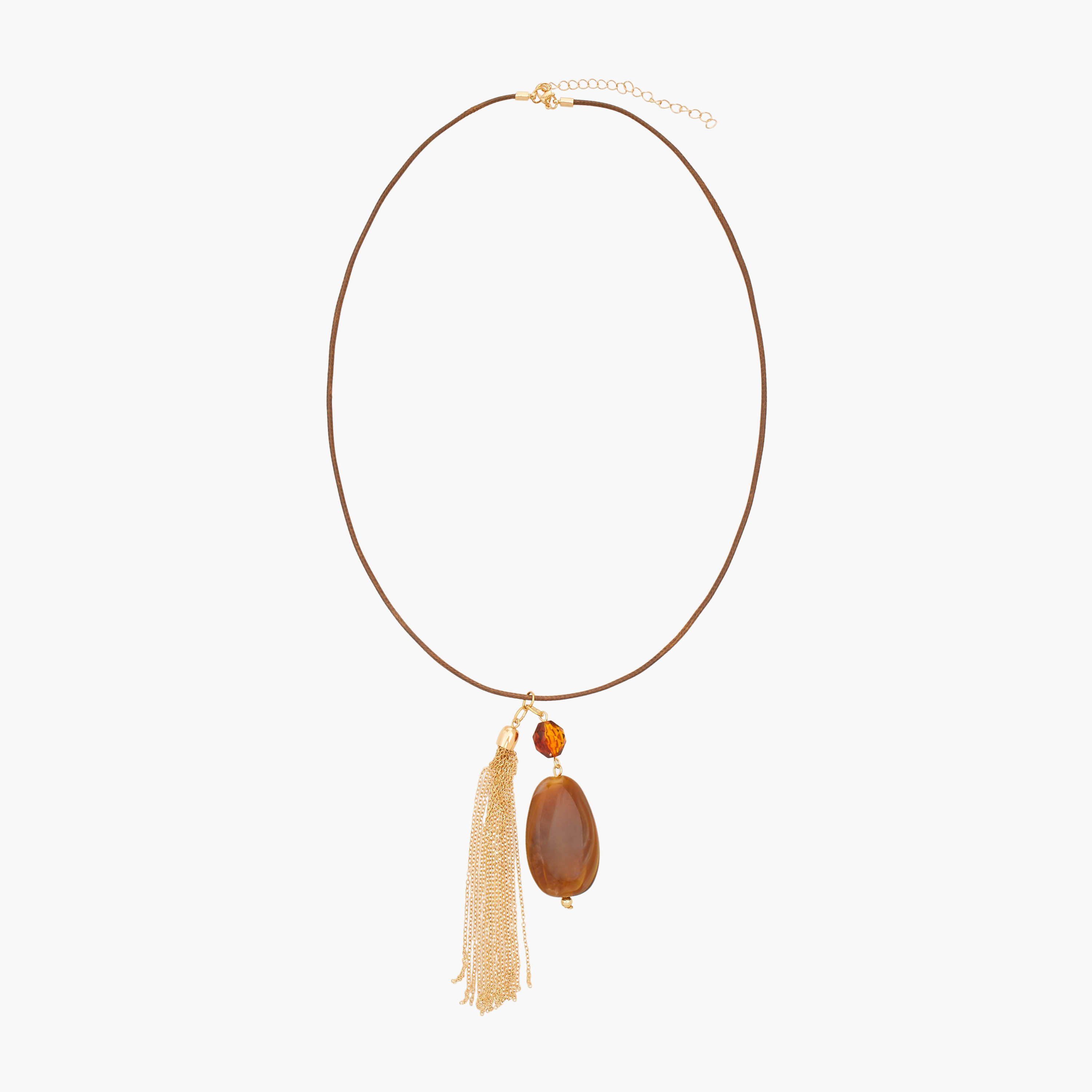 Gloo Necklace with Resin Tassel Pendant-women-watchesandjewellery-jewellery-necklacesandpendants-image-1