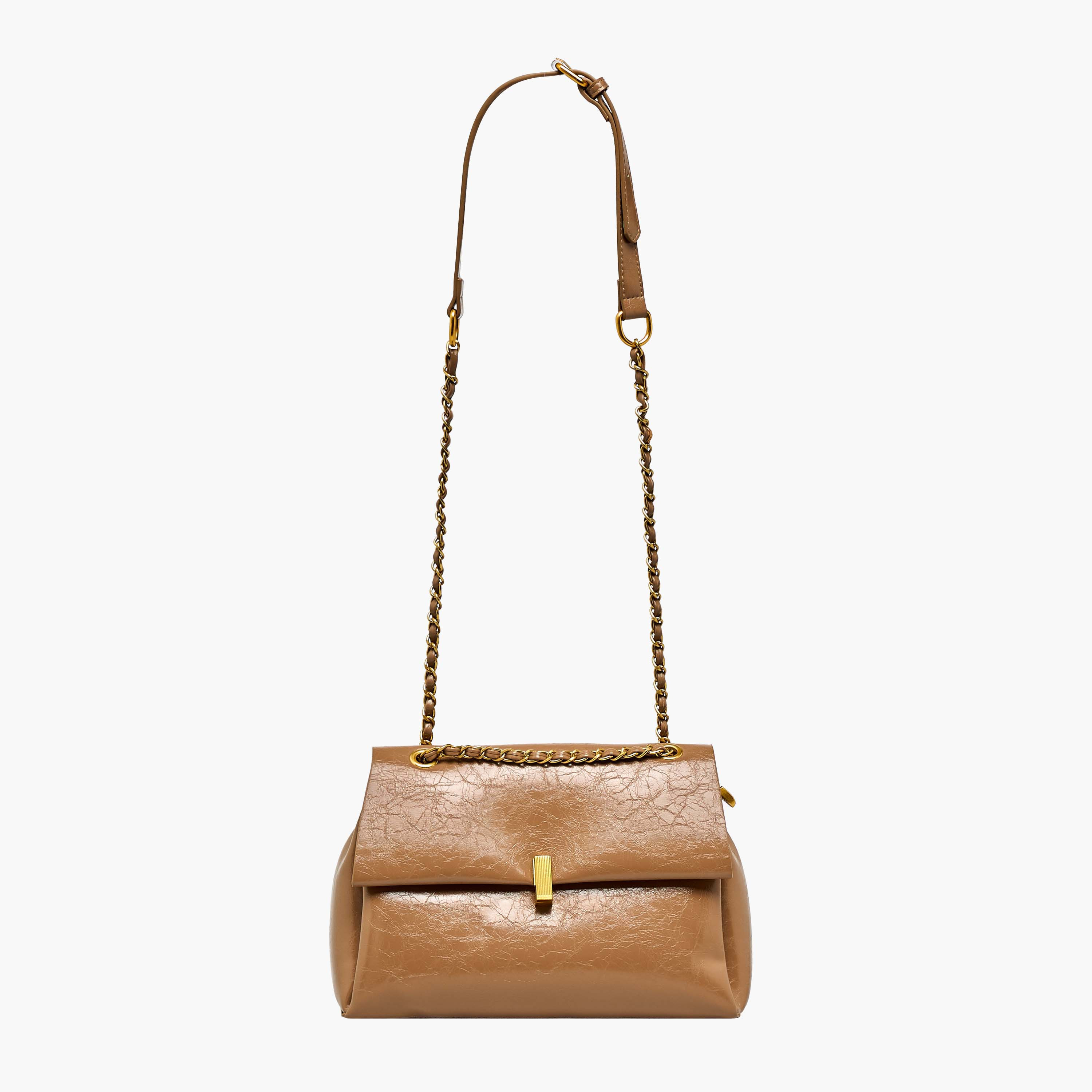 Textured Crossbody Bag Chain Strap-women-bagsandwallets-handbags-image-3